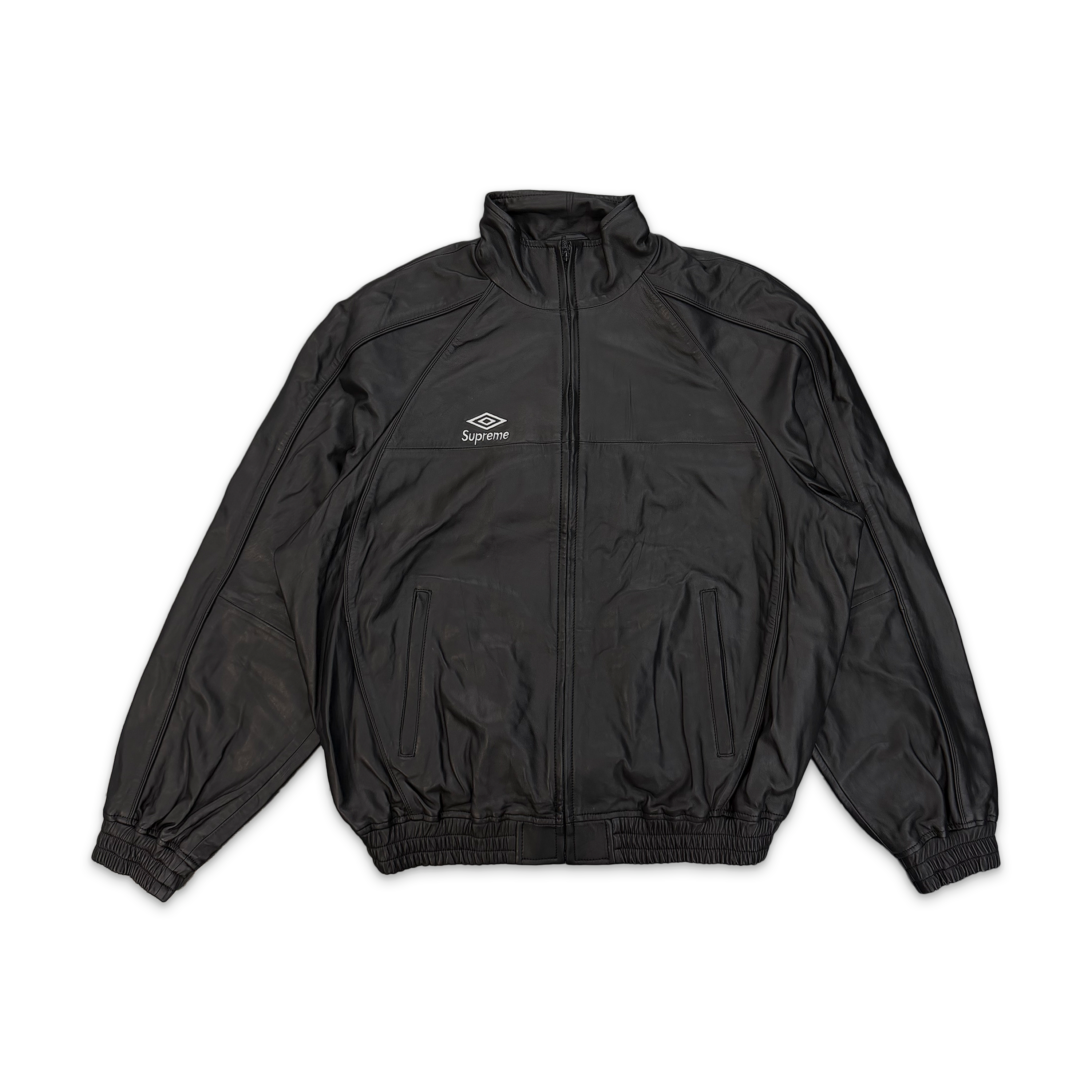 Supreme, x Umbro Leather Track Jacket "Black"