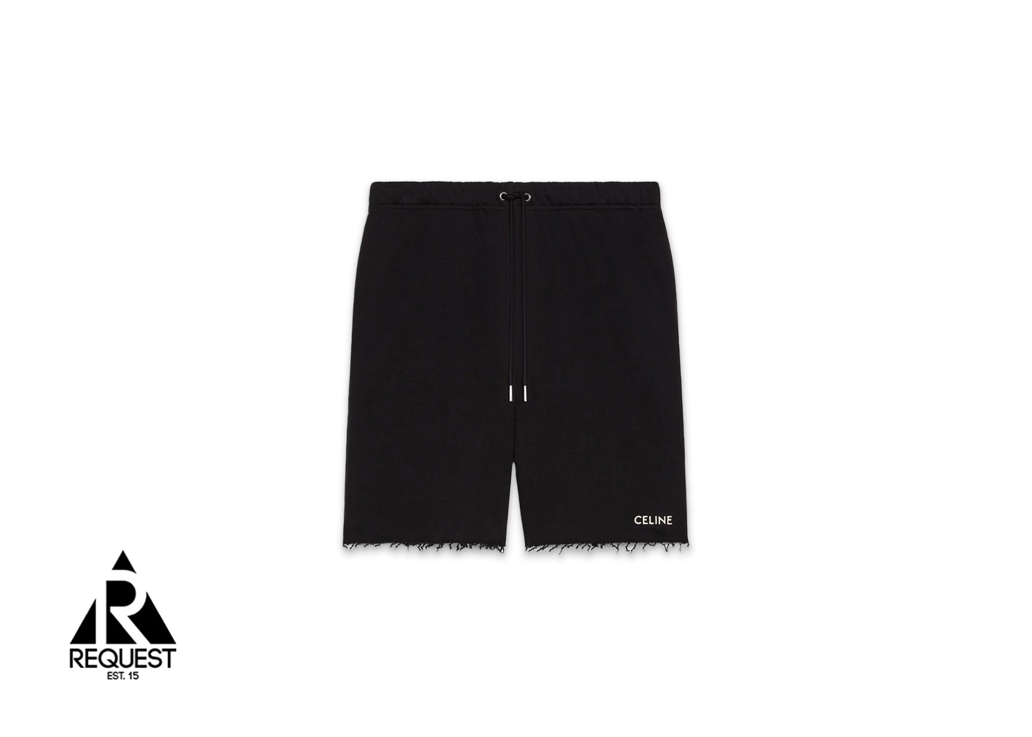 Celine Embroidered Cotton Shorts “Black”