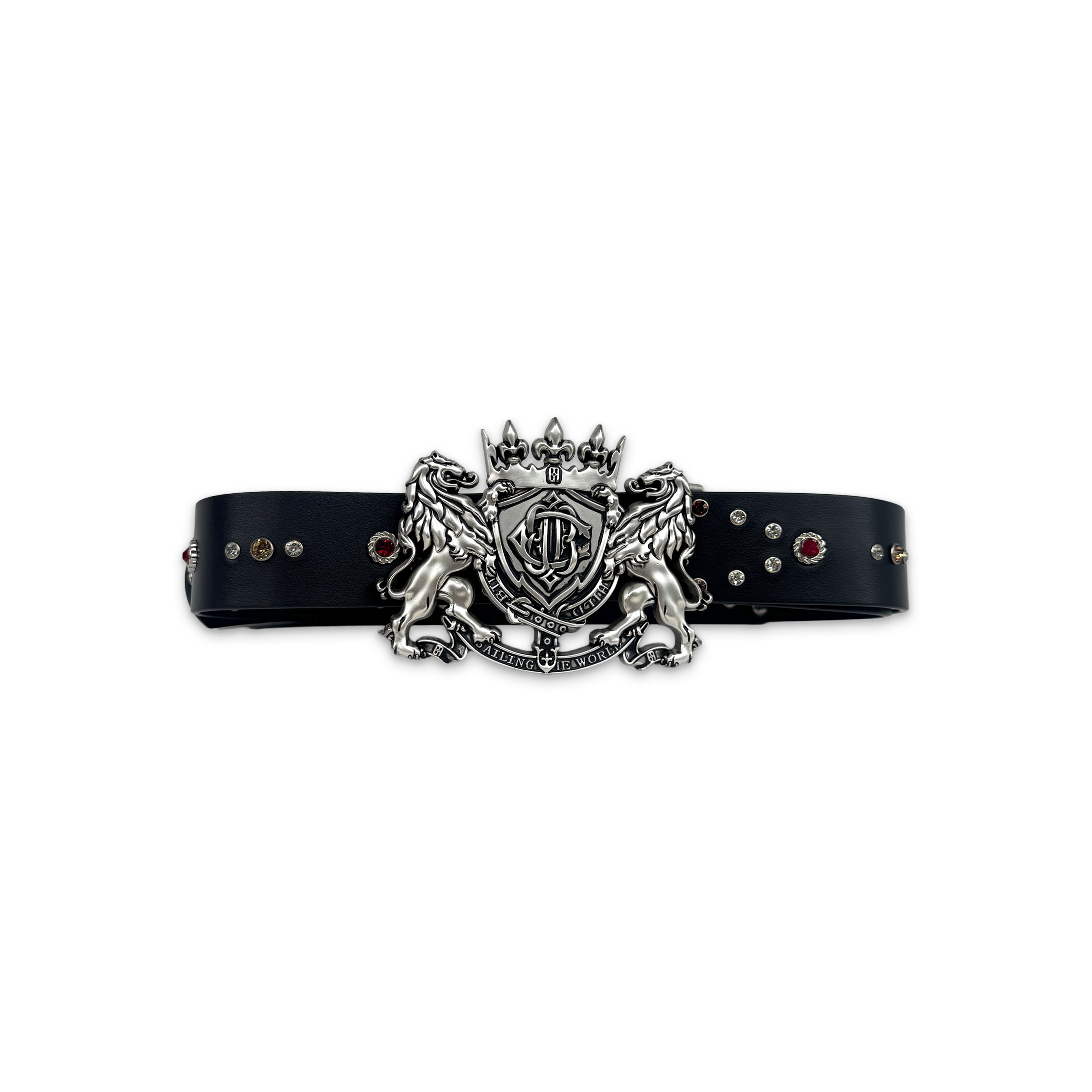Birth of Royal Child, Lion Medal Leather Belt "Black"