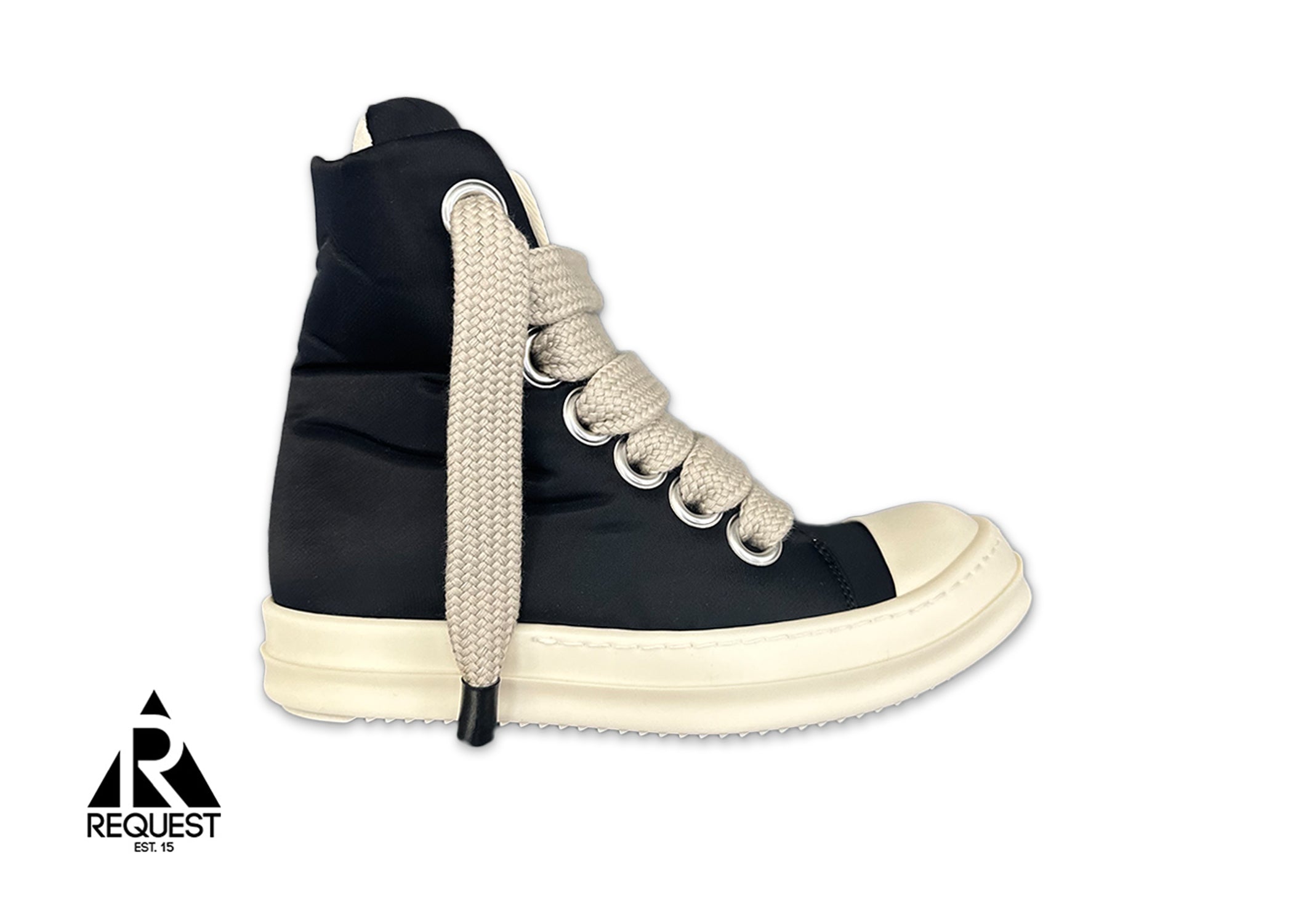 Rick Owens Lido DRKSHDW Jumbo Lace Padded Ramones High "Black" (W)