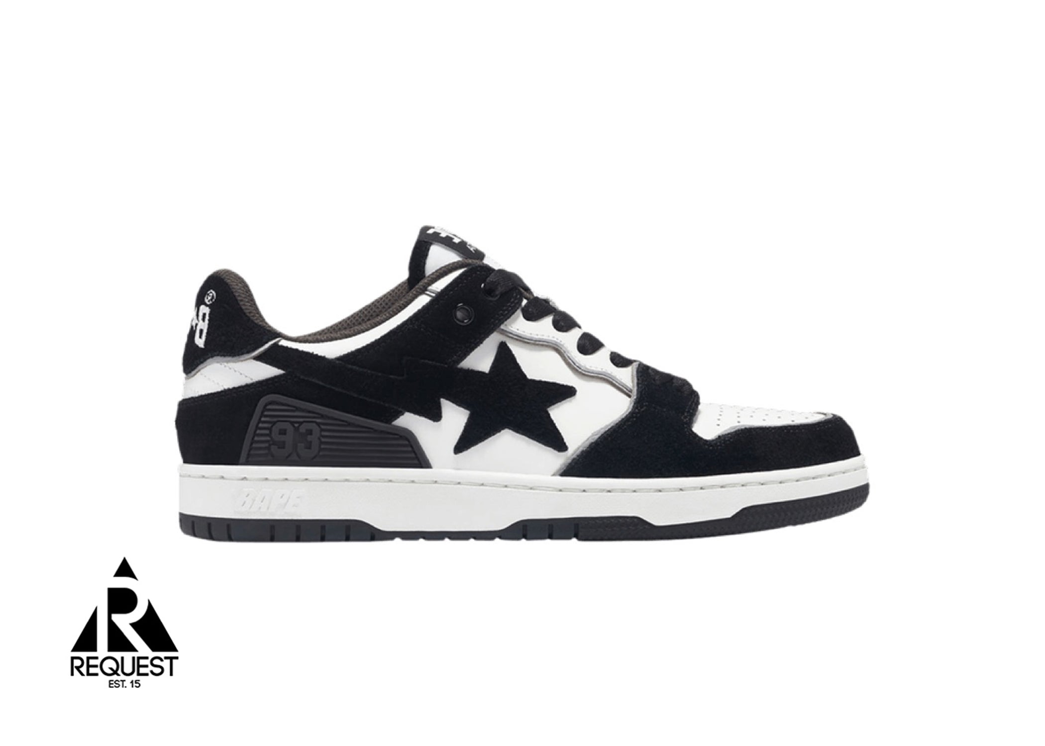 A Bathing Ape Sk8sta #3 M1 "White Black Suede"