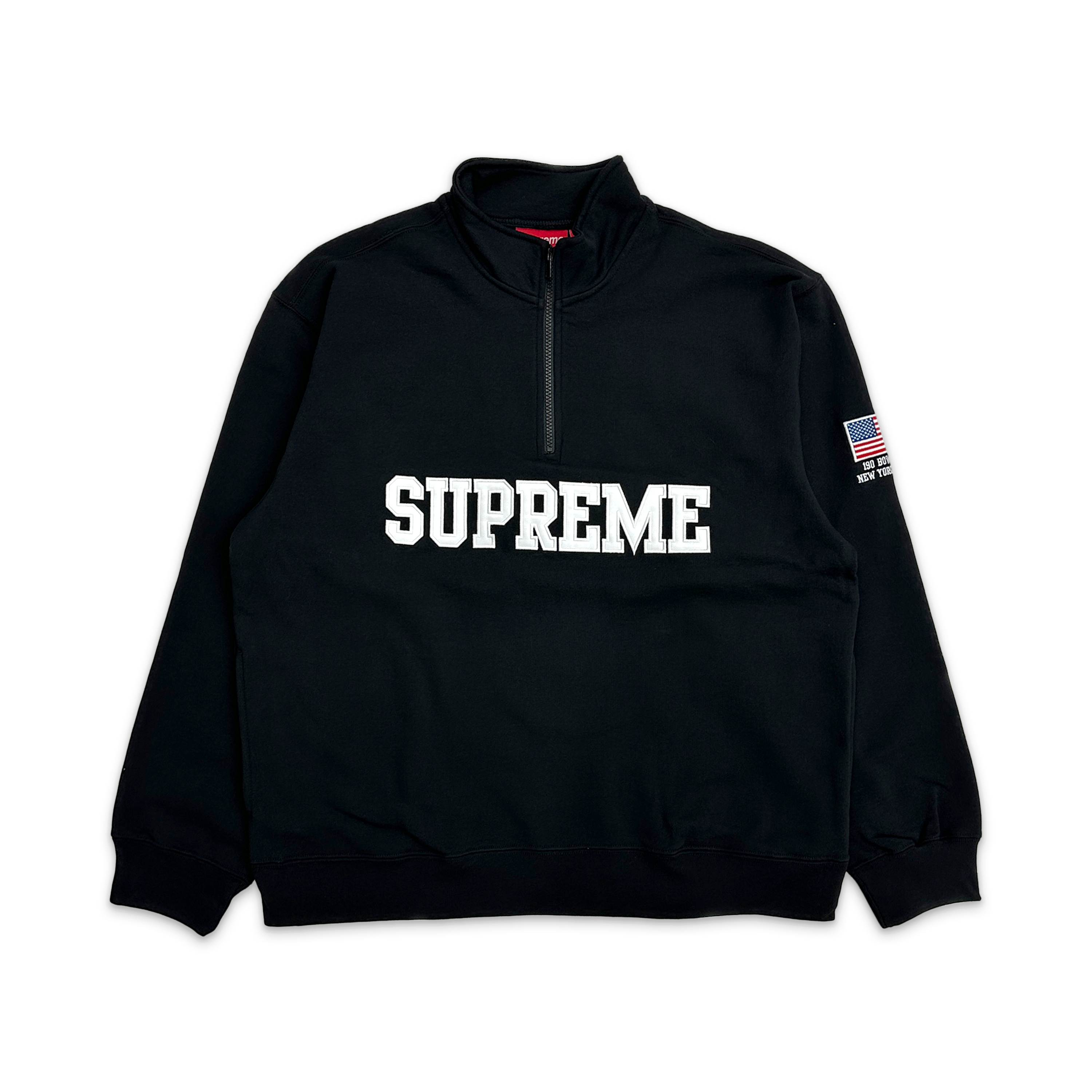 Supreme, Shop Flag Half Zip Pullover SS26 "Black/New York"