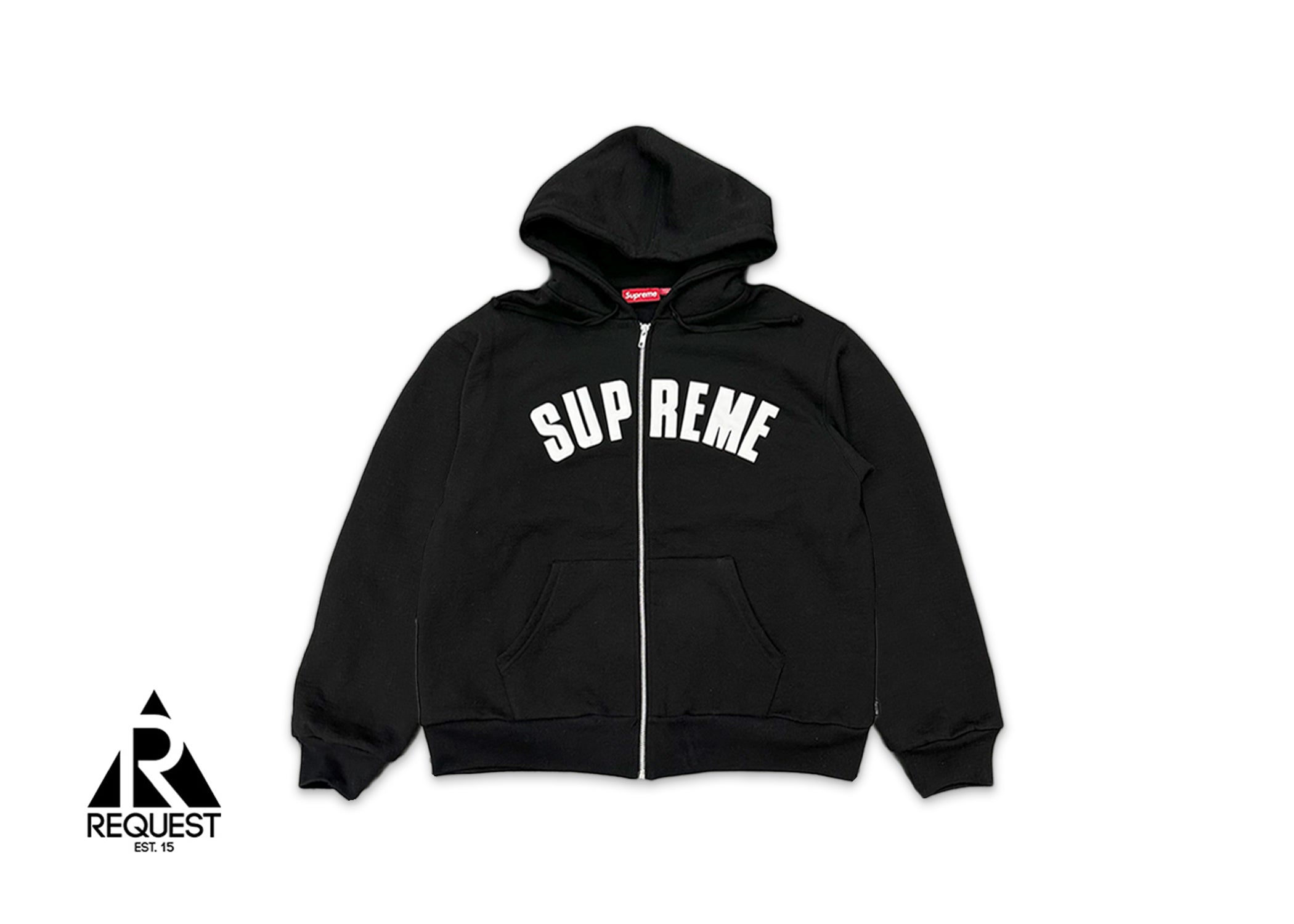 Supreme, Arc Thermal Zip Up Hooded Sweatshirt "Black"