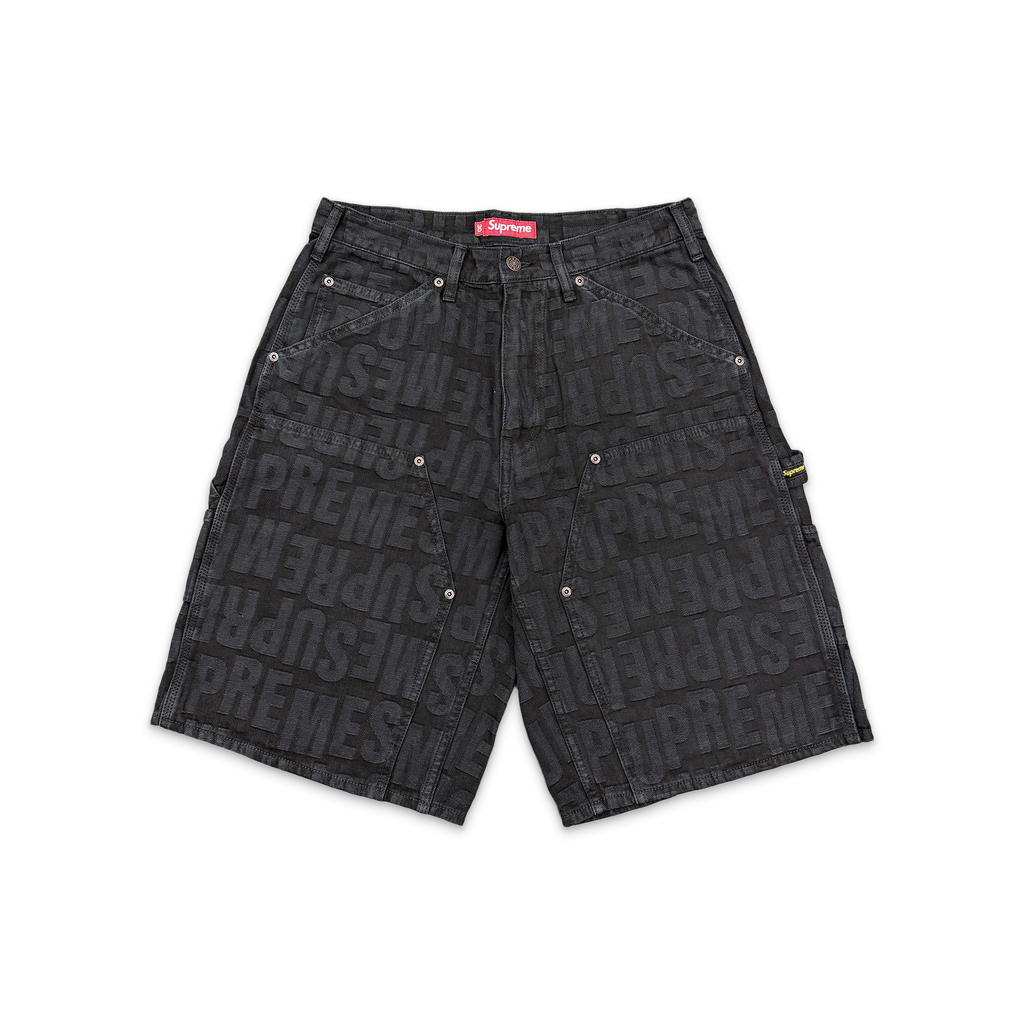 Repeat Jacquard Double Knee Denim Short 
