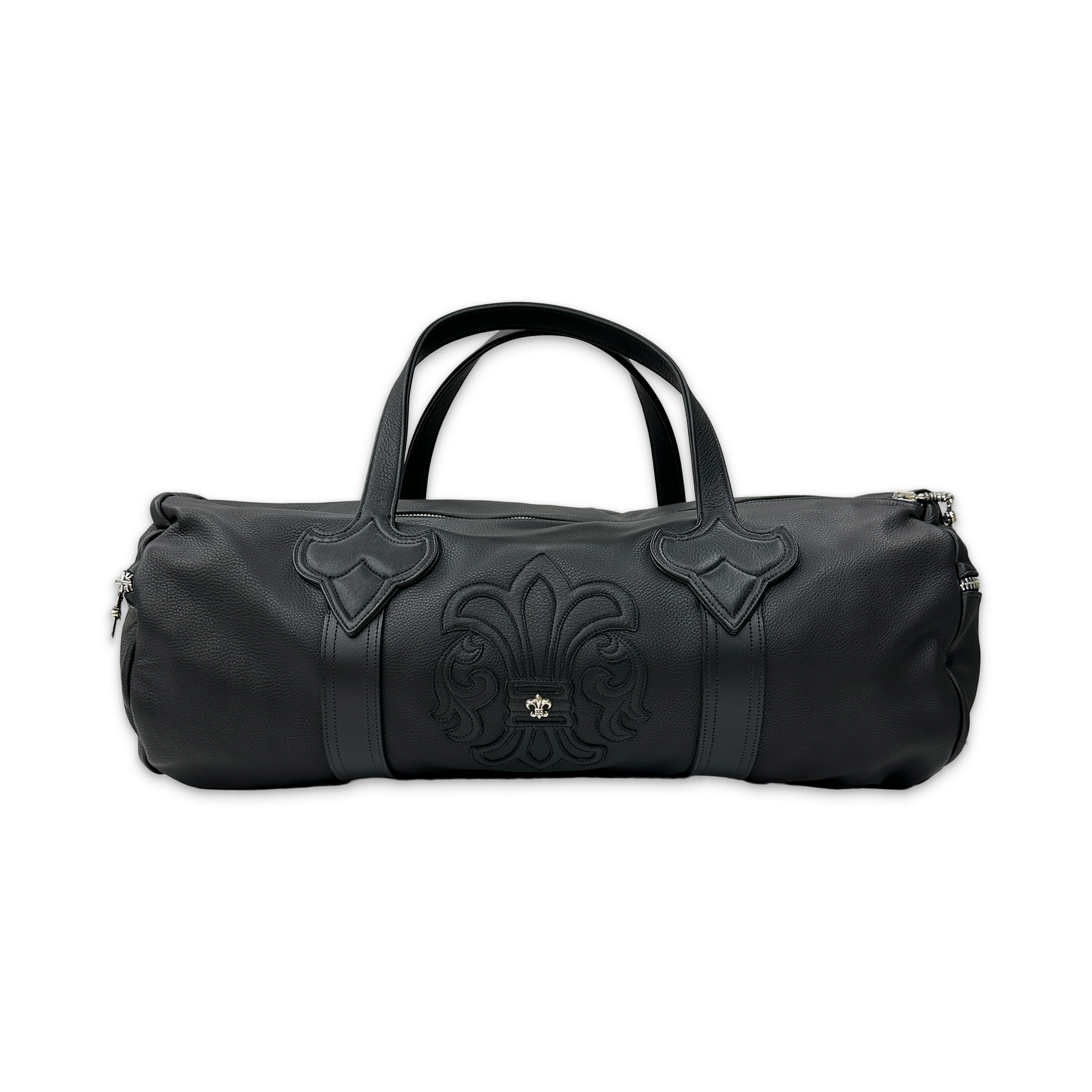 Le Fleur Leather Duffle Bag "Black"