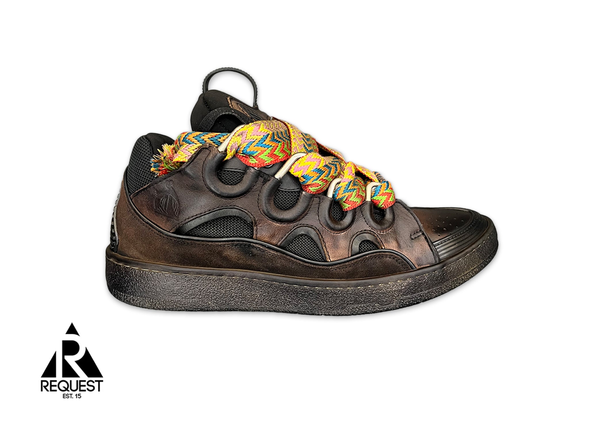 Lanvin Curb Sneaker "Black Distressed"