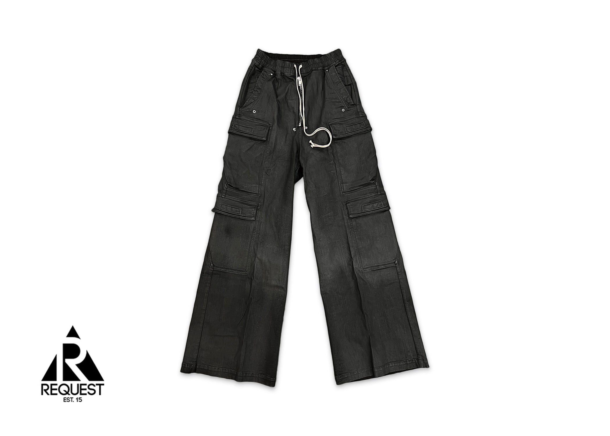 Rick Owens DRKSHDW, Double Bela Cargo Pants "Black Wax"