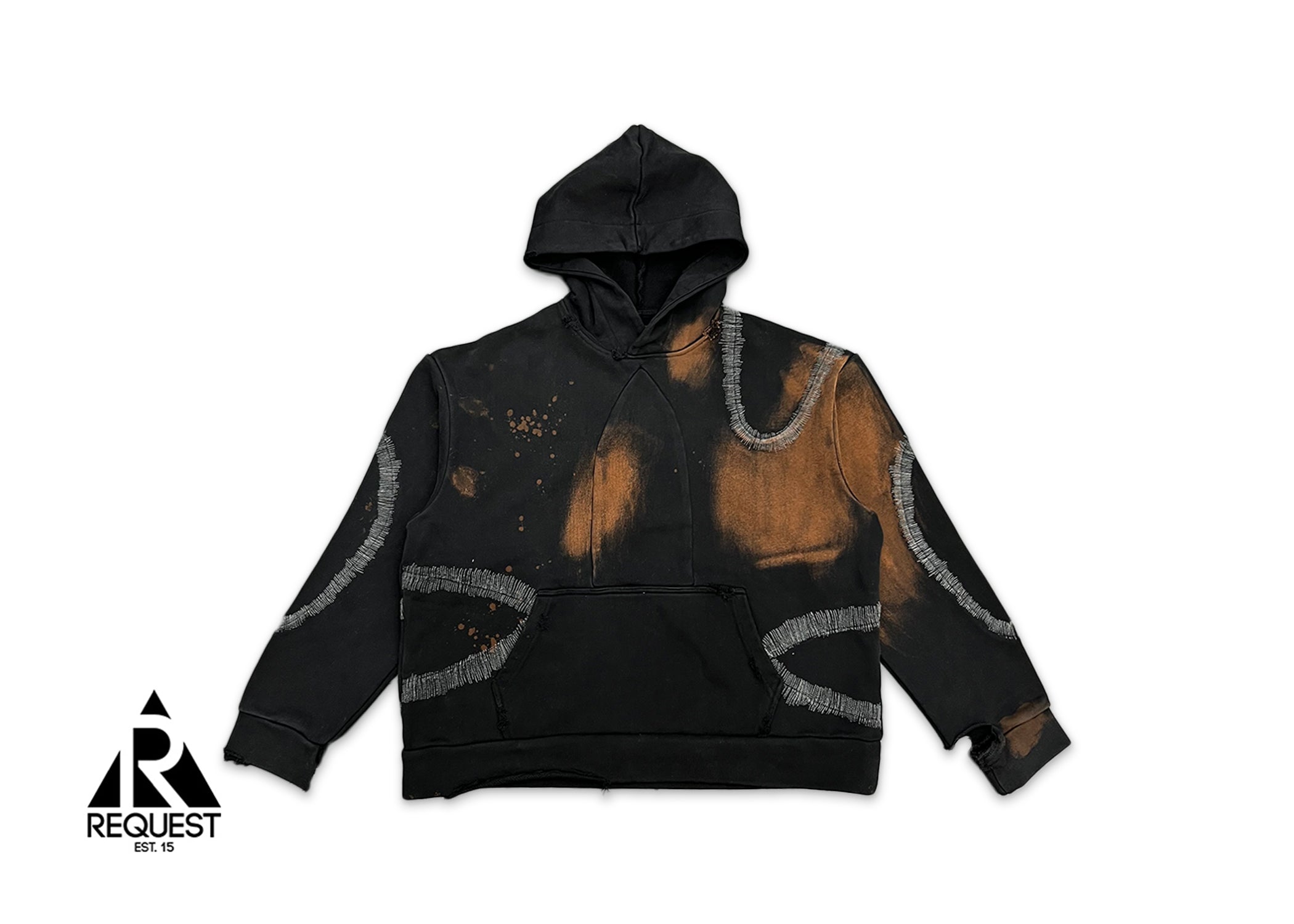 Who Decides War, Windowed Hooded Pullover "Coal"