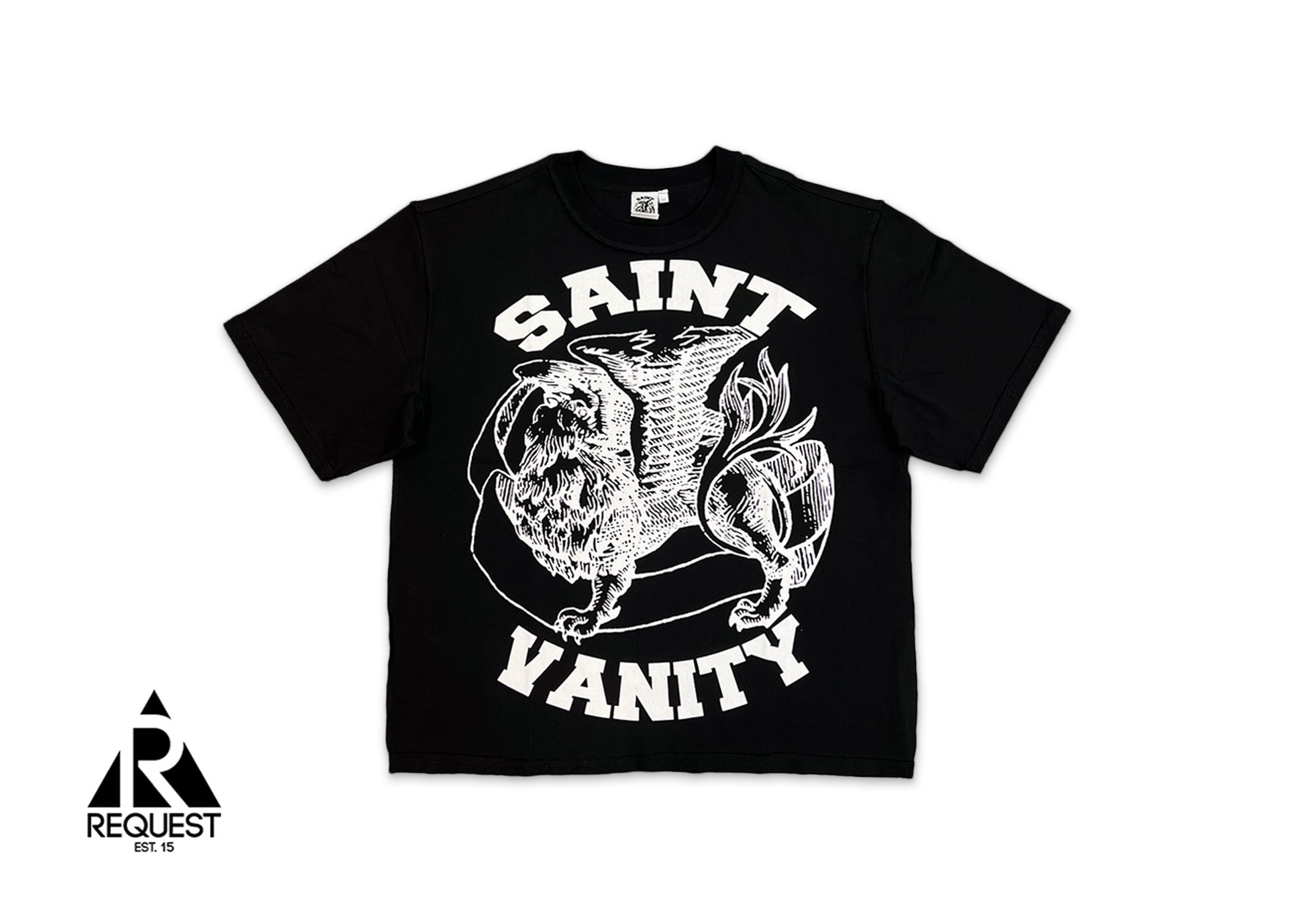 Saint Vanity, White Logo Tee "Black"