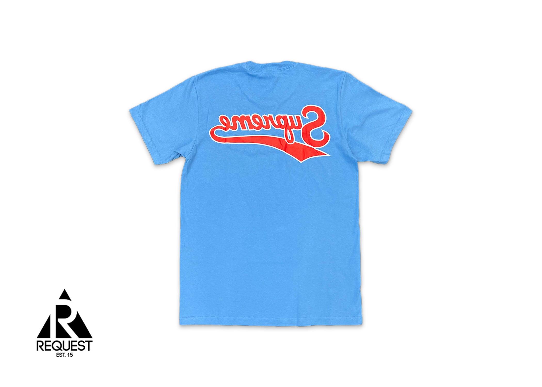 Supreme, Backwards Tee "Bright Blue"