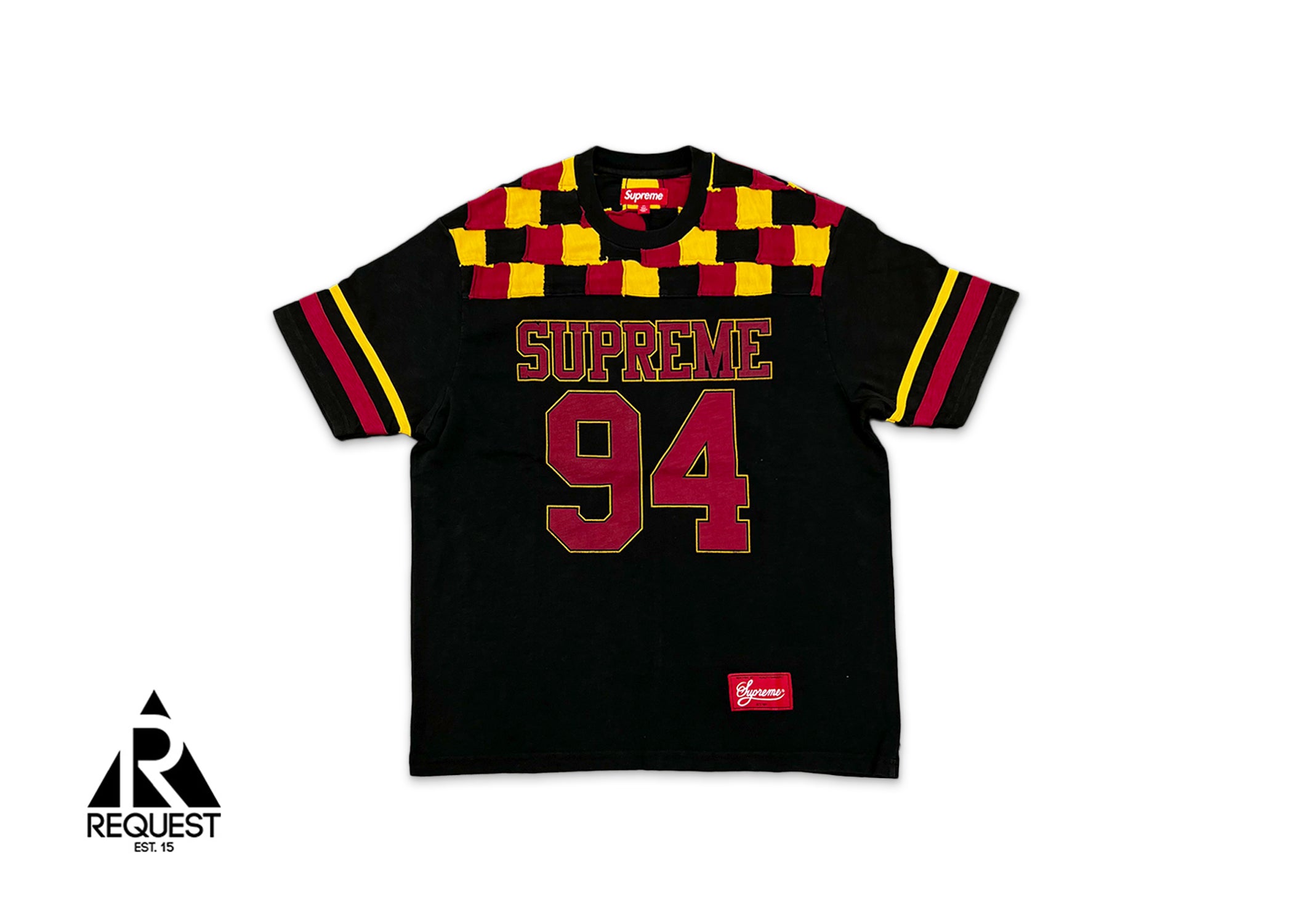 Supreme, Raw Edge Football Tee "Black"