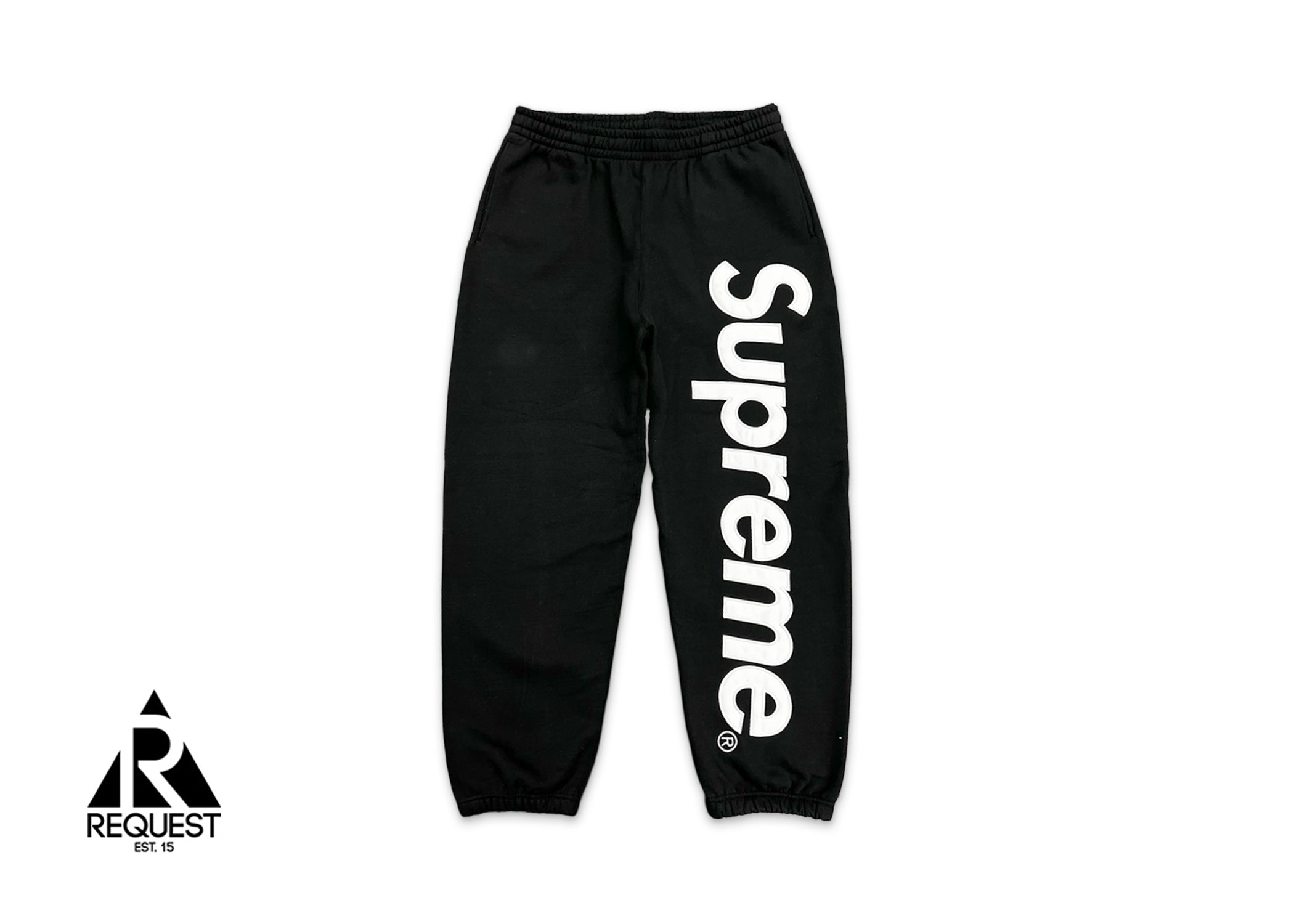 Supreme, Satin Logo Sweatpants FW24 "Black"