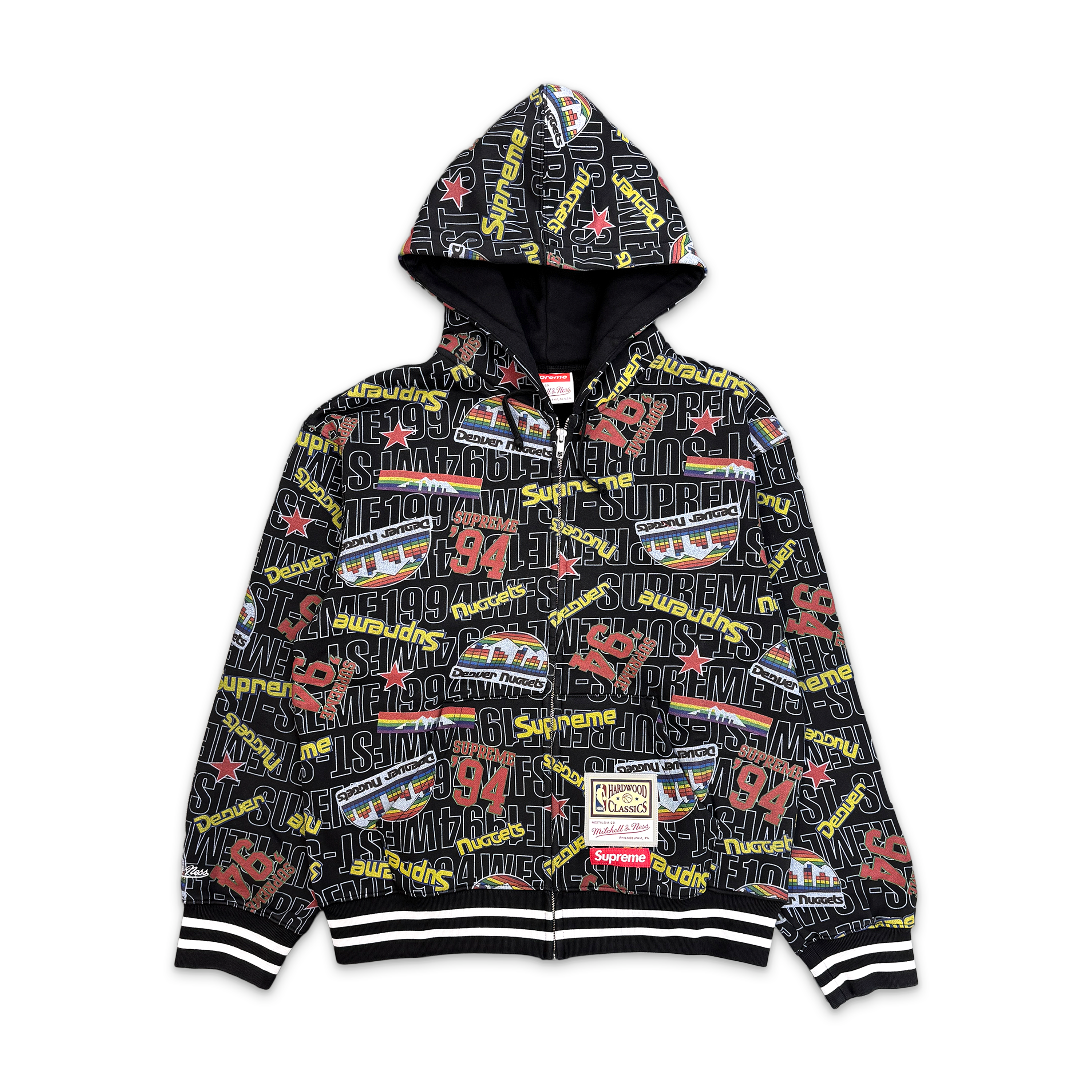 x Mitchell & Ness Teams Zip Up Nuggets "Black"