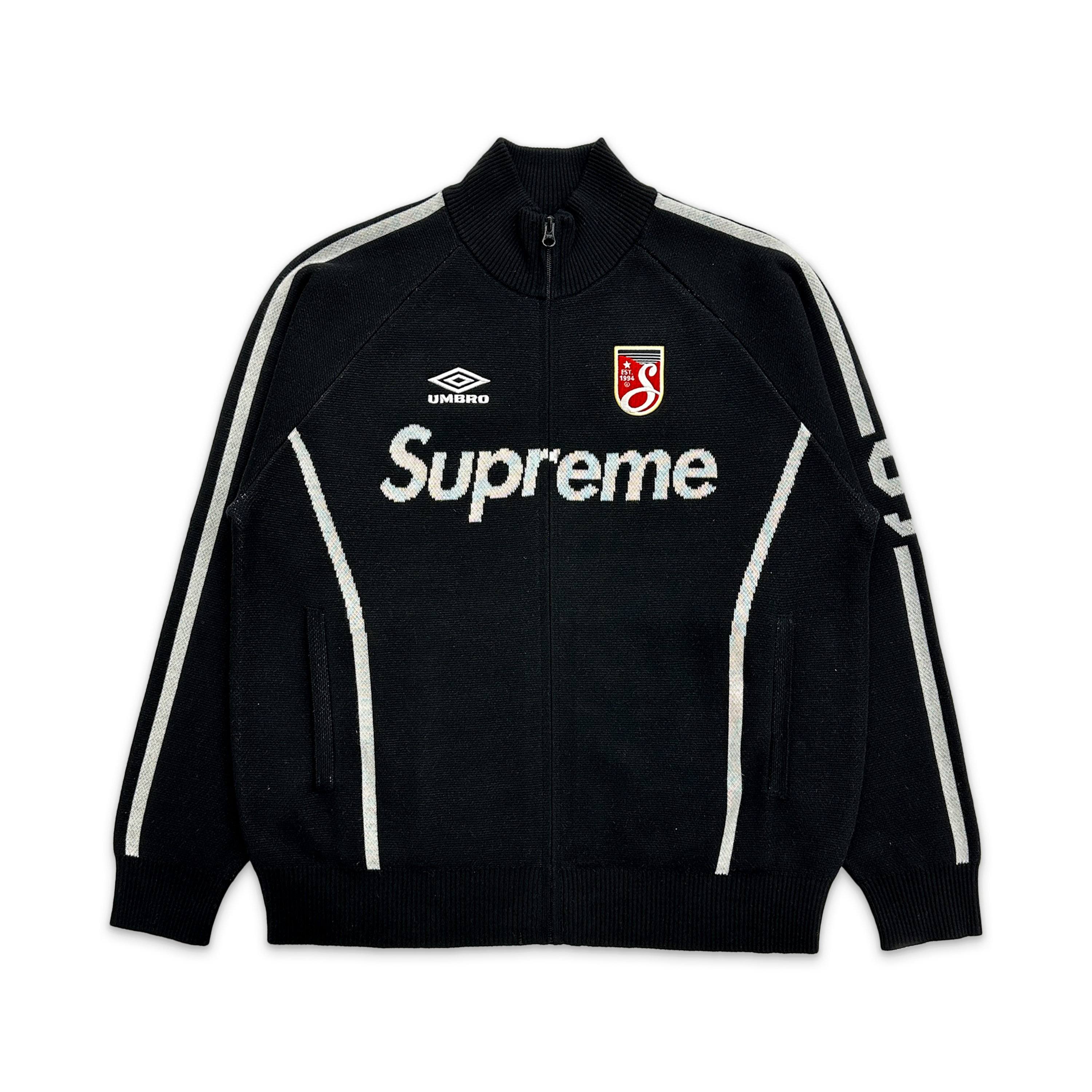 Supreme, Umbro Zip Up Sweater "Black"