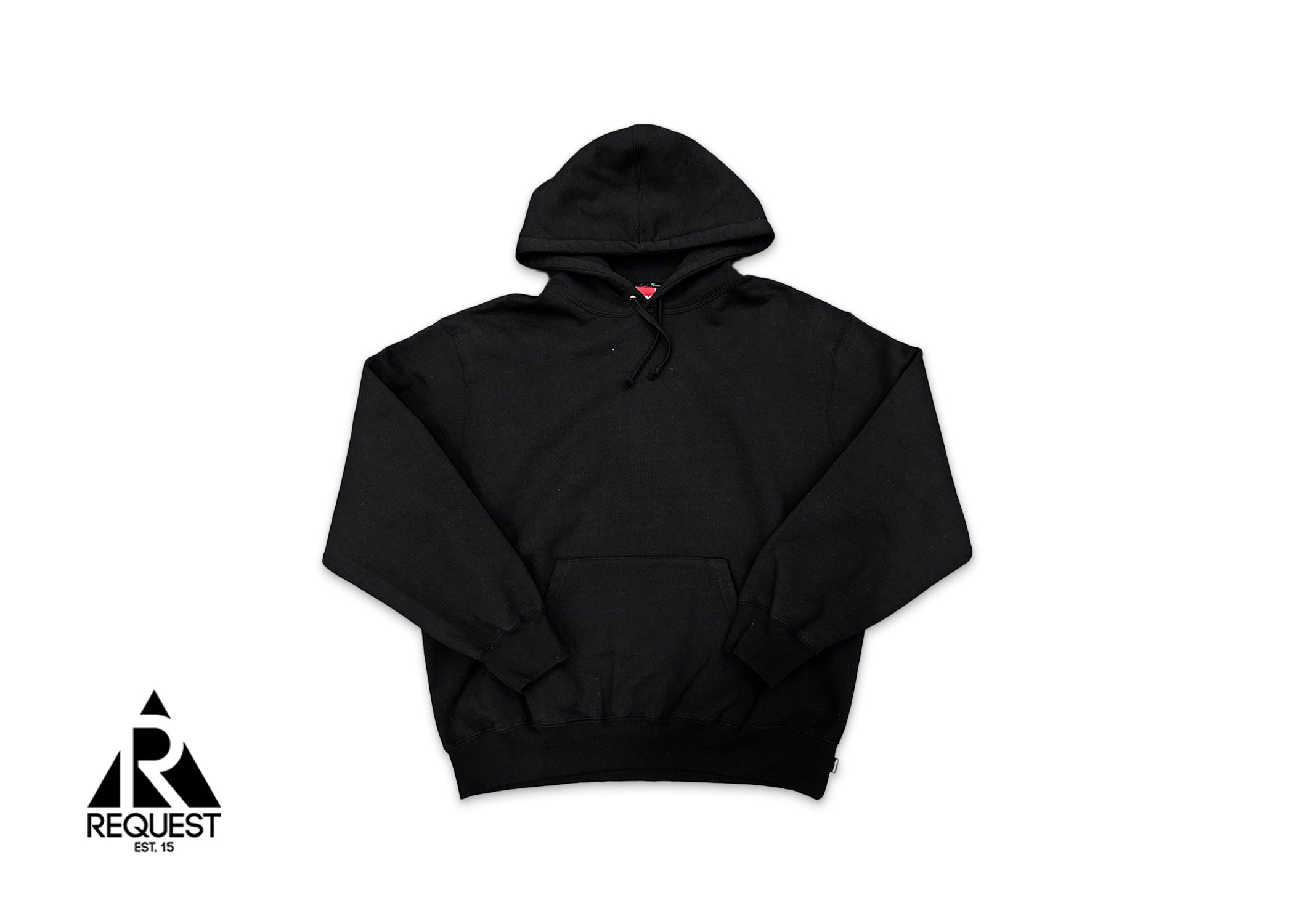 Supreme, Satin Logo Hooded Sweatshirt FW24  "Black"