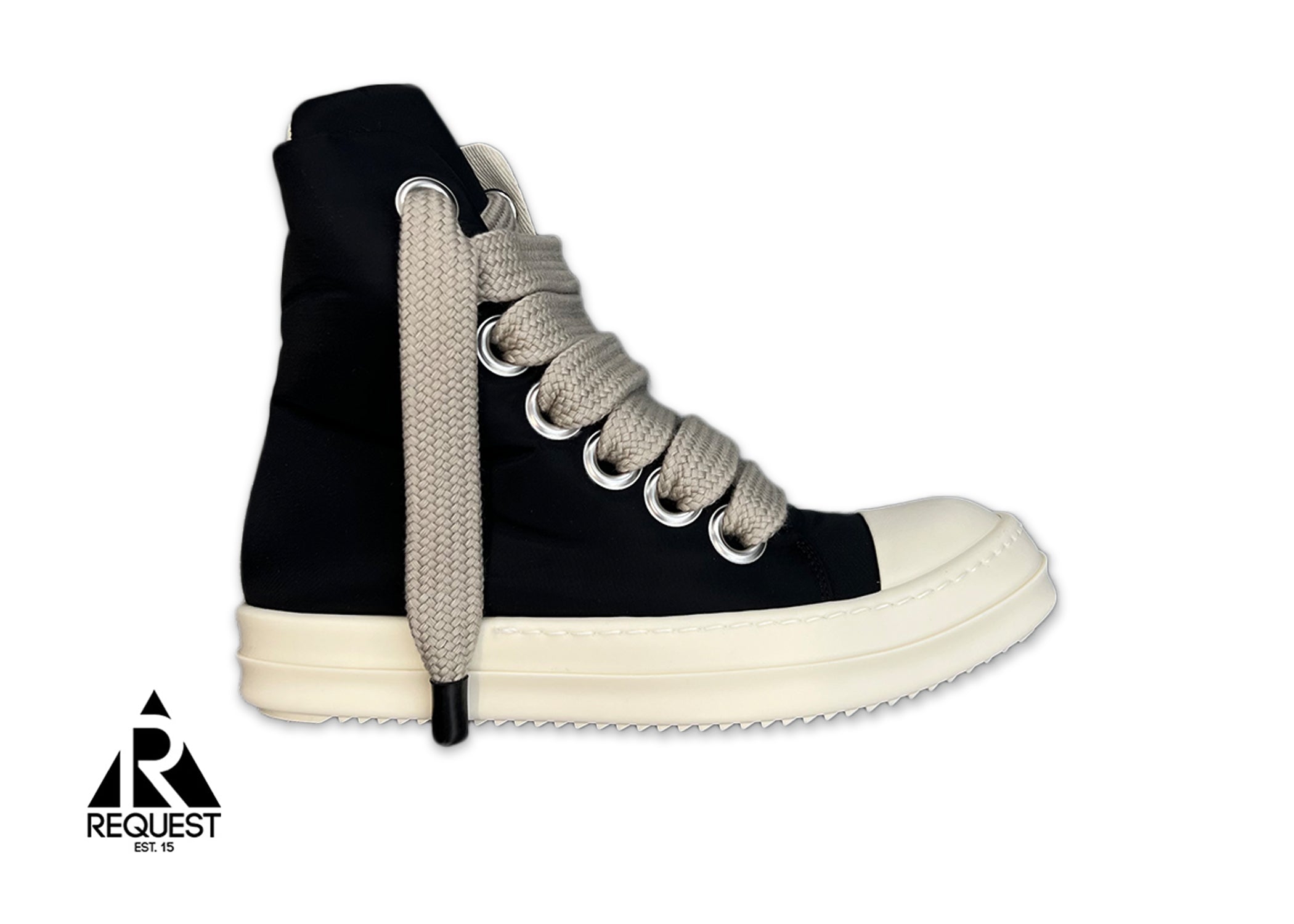 Rick Owens DRKSHDW Jumbo Lace Padded Ramones High "Black"