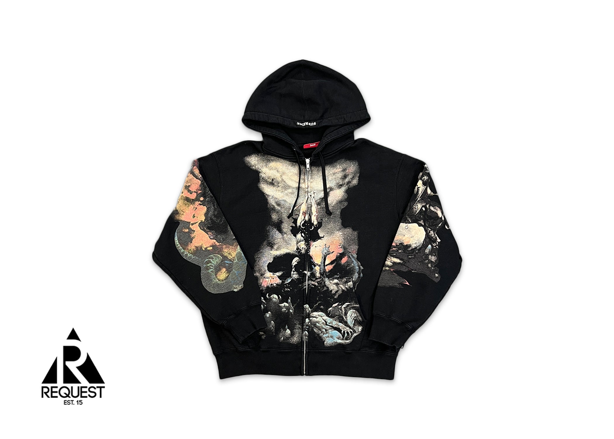 Supreme, x Frazetta Zip Up Hooded Sweatshirt "Black"