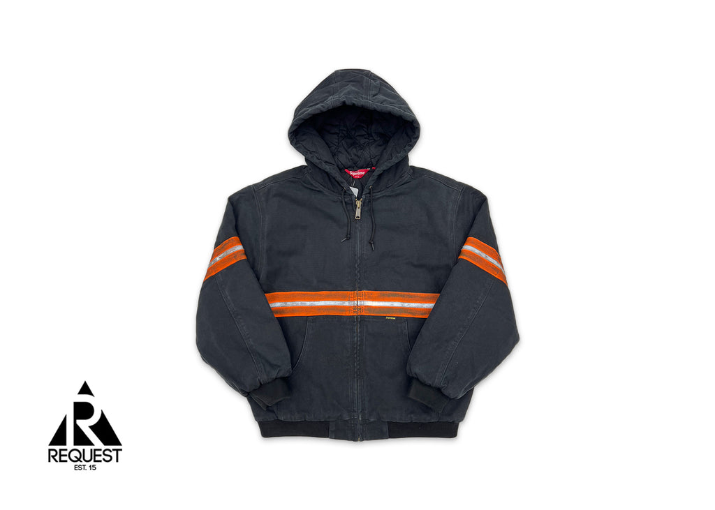 Reflective Stripe Hooded Work Jacket 