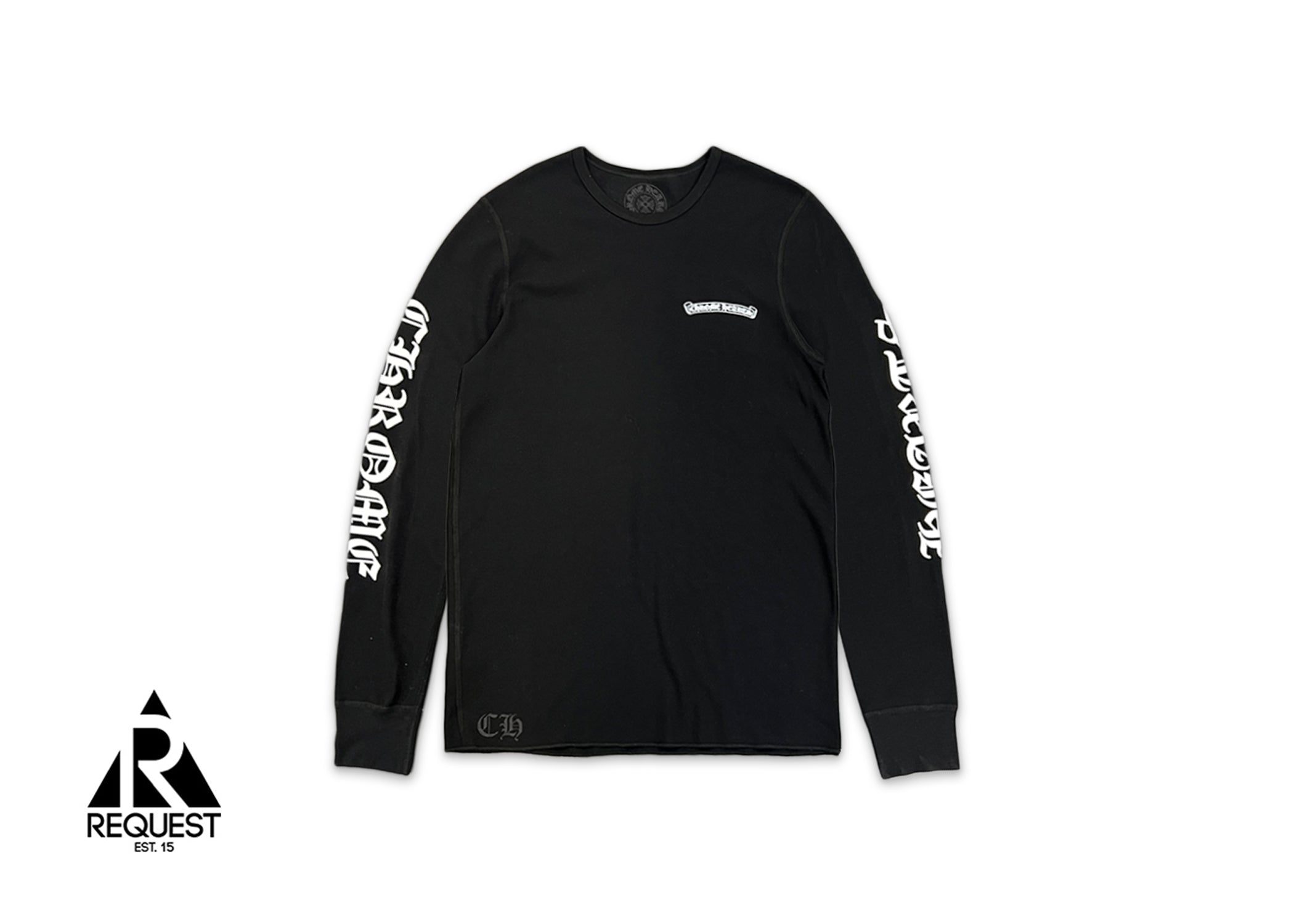 Chrome Hearts, Scroll Logo Thermal L/S Tee "Black"