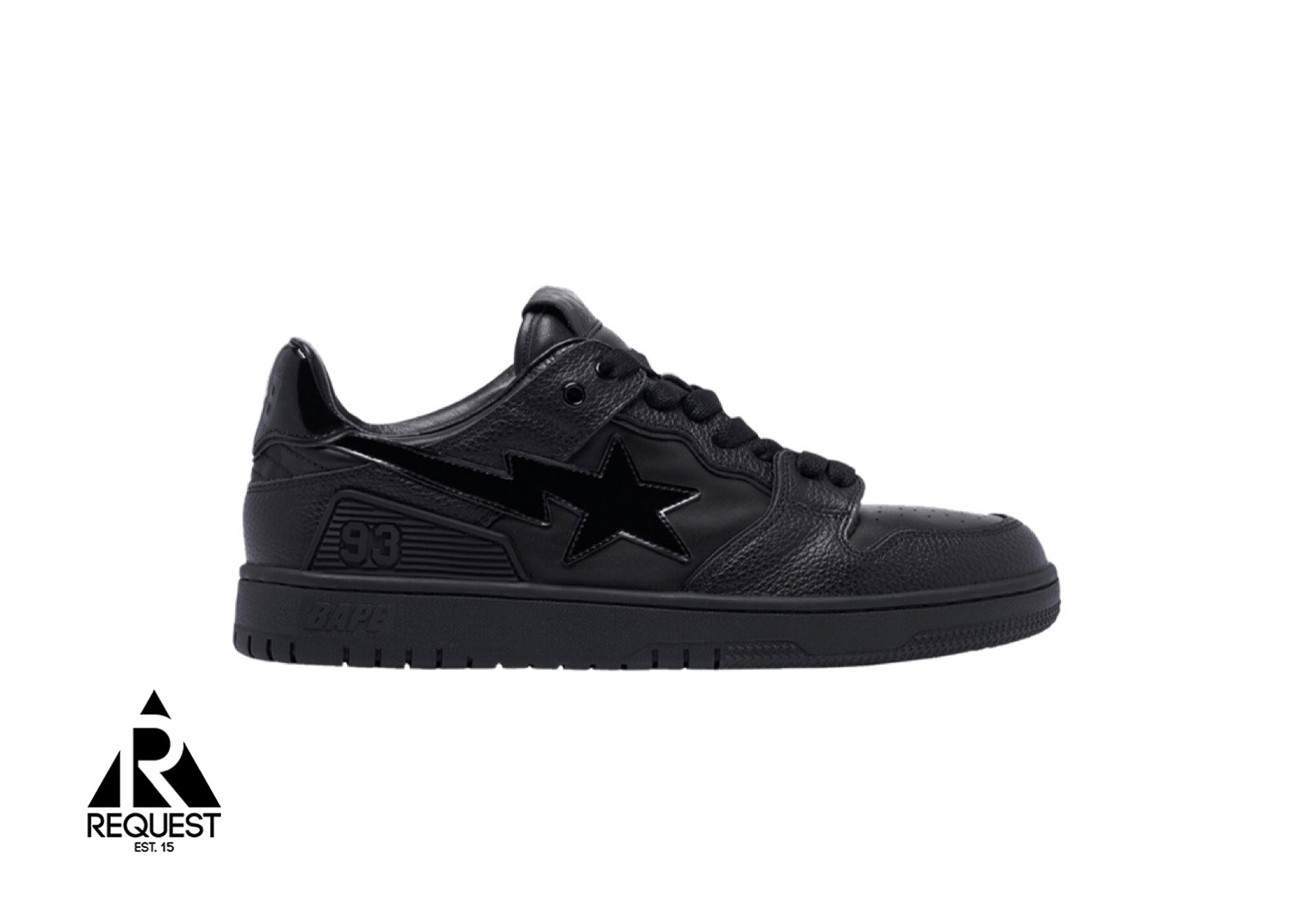 A Bathing Ape Sk8sta #3 M1  "Black Leather"
