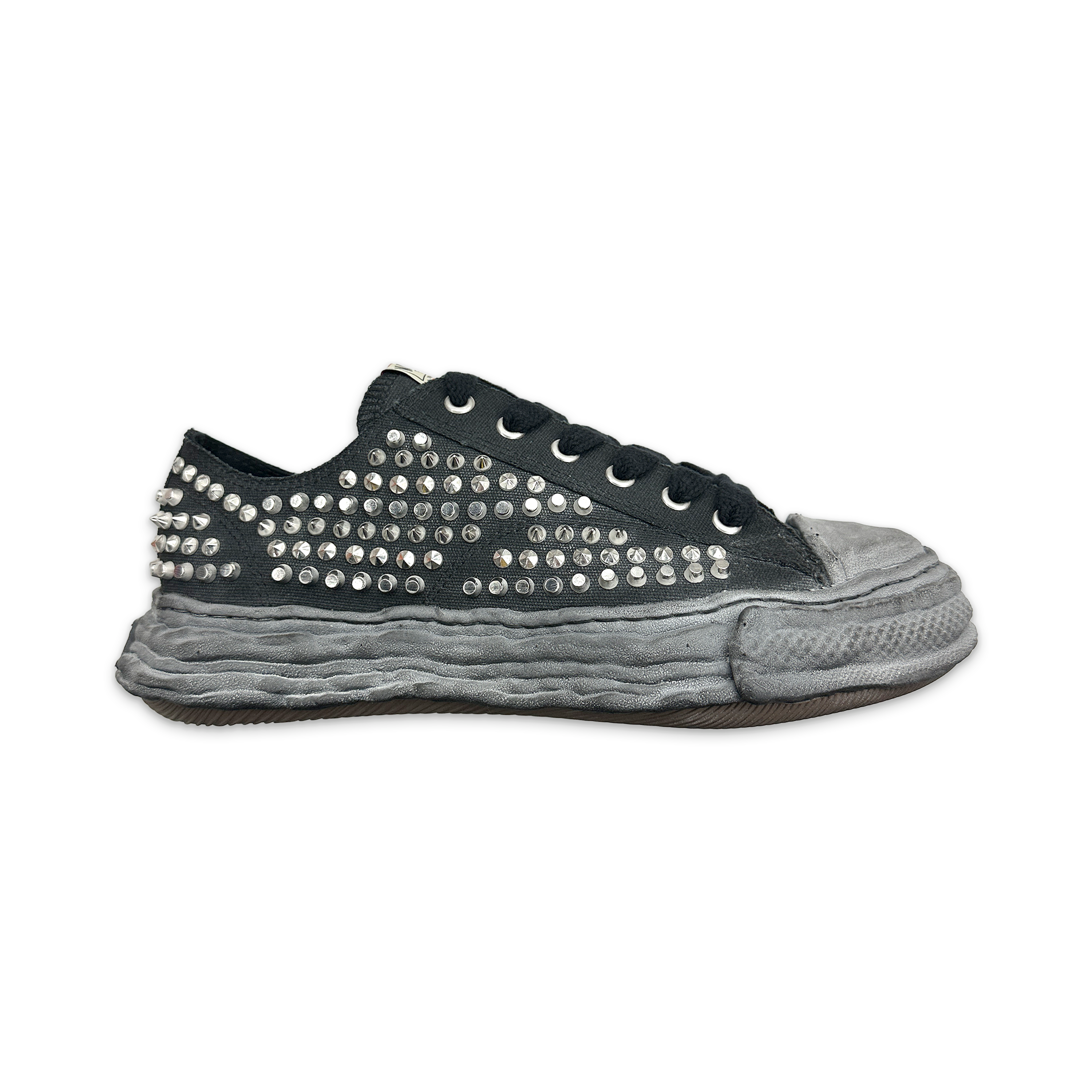 Maison Mihara Yasuhiro, Peterson OG Sole Studded Canvas Low "Triple Black"