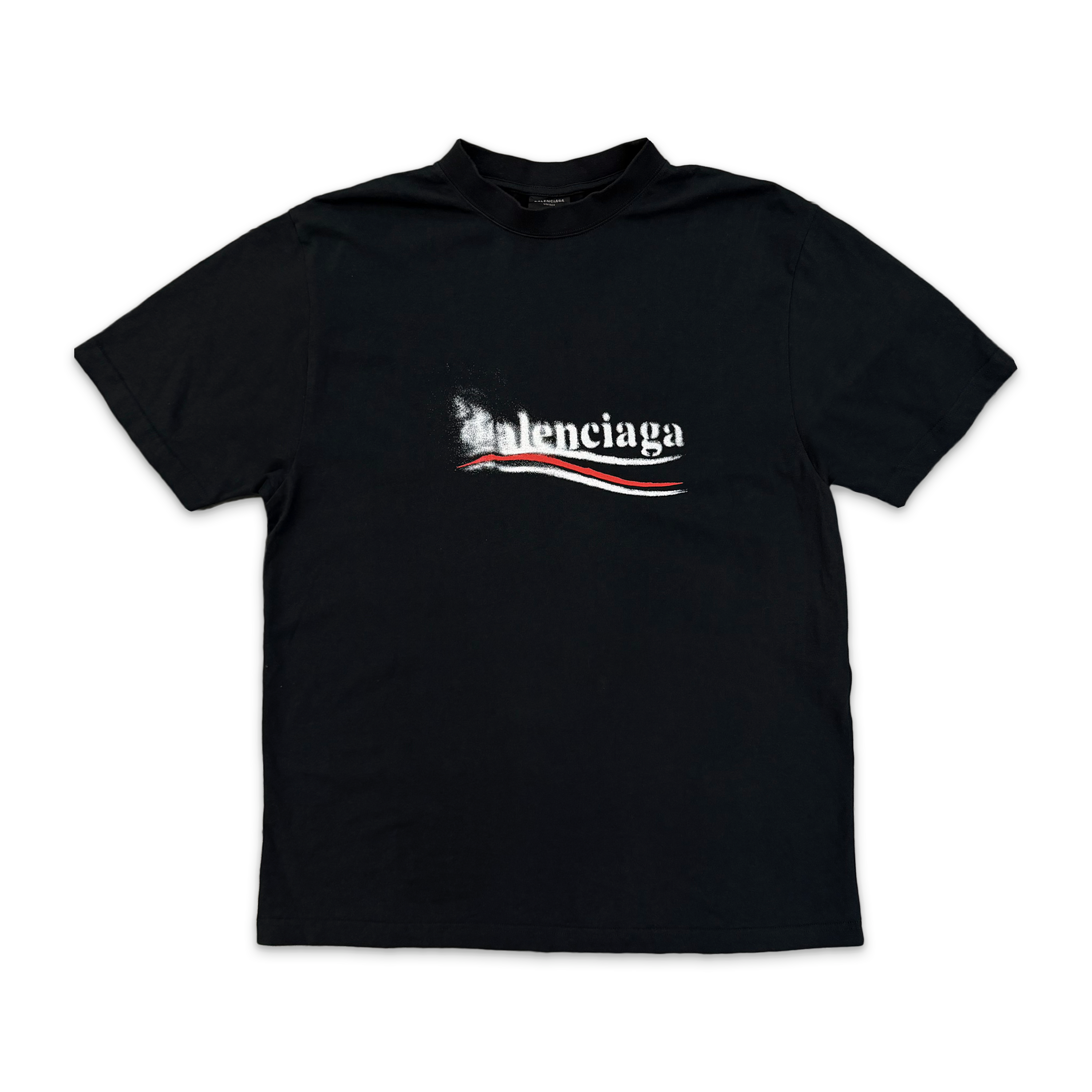 Balenciaga, Fading Political Stencil Tee "Black"