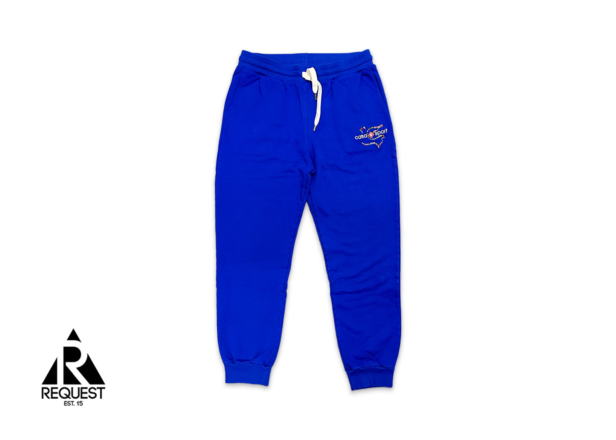 Casablanca, Loopback Drapeau De Collombes Sweatpants "Blue"
