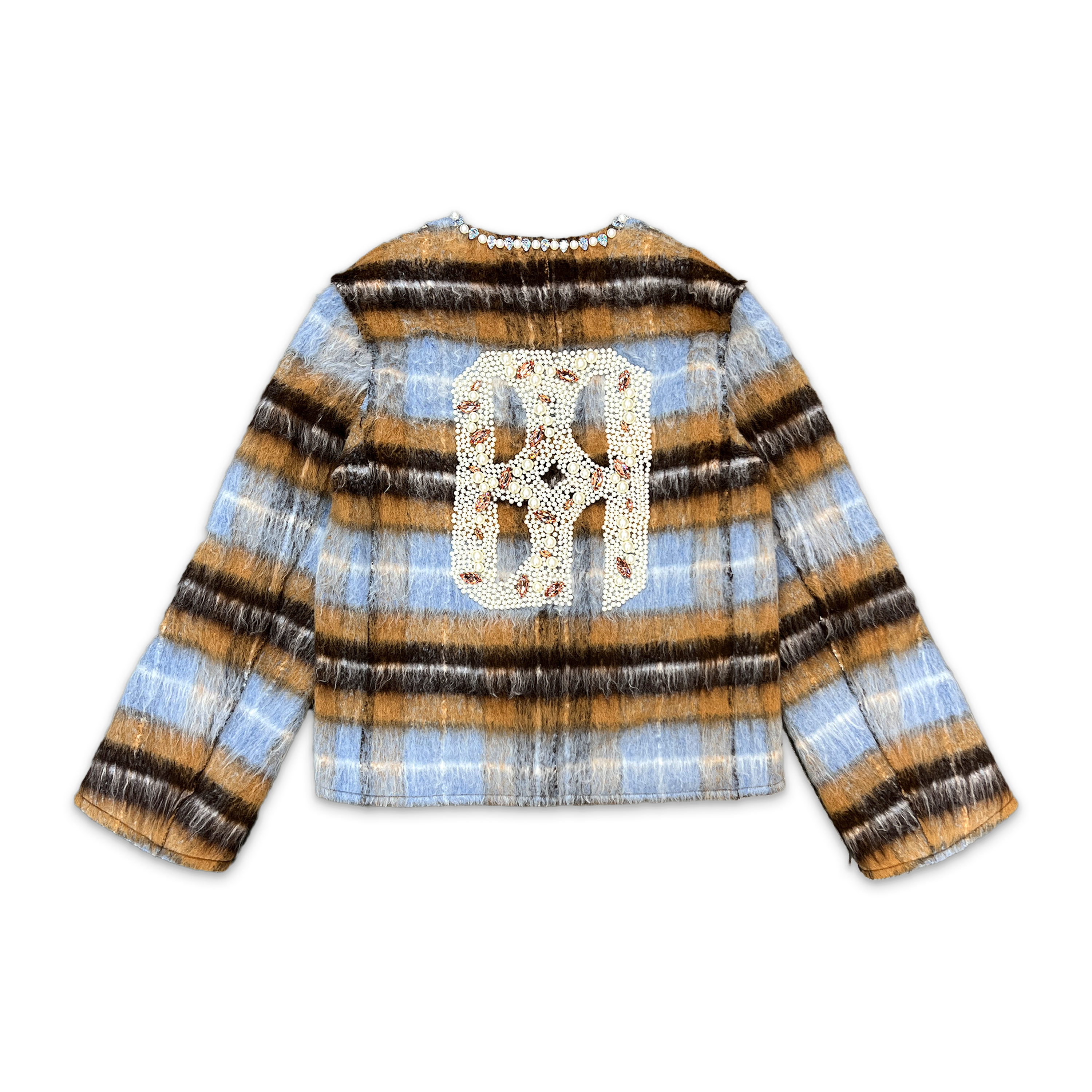 Birth of Royal Child, Rhinestone Mohair Jacket "Blue"