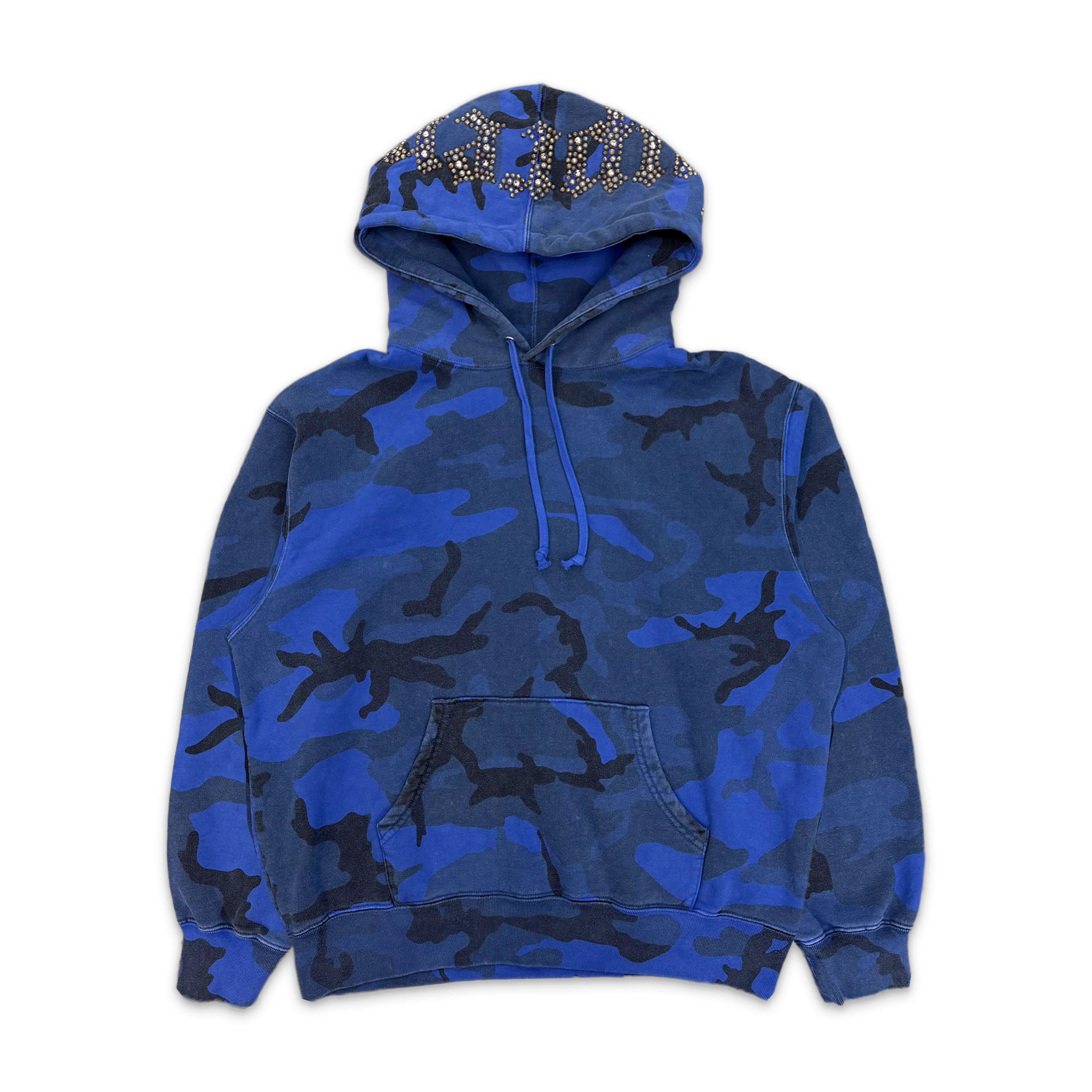 Supreme, Overdyed Studded Hoodie "Blue Camo" (SS26)