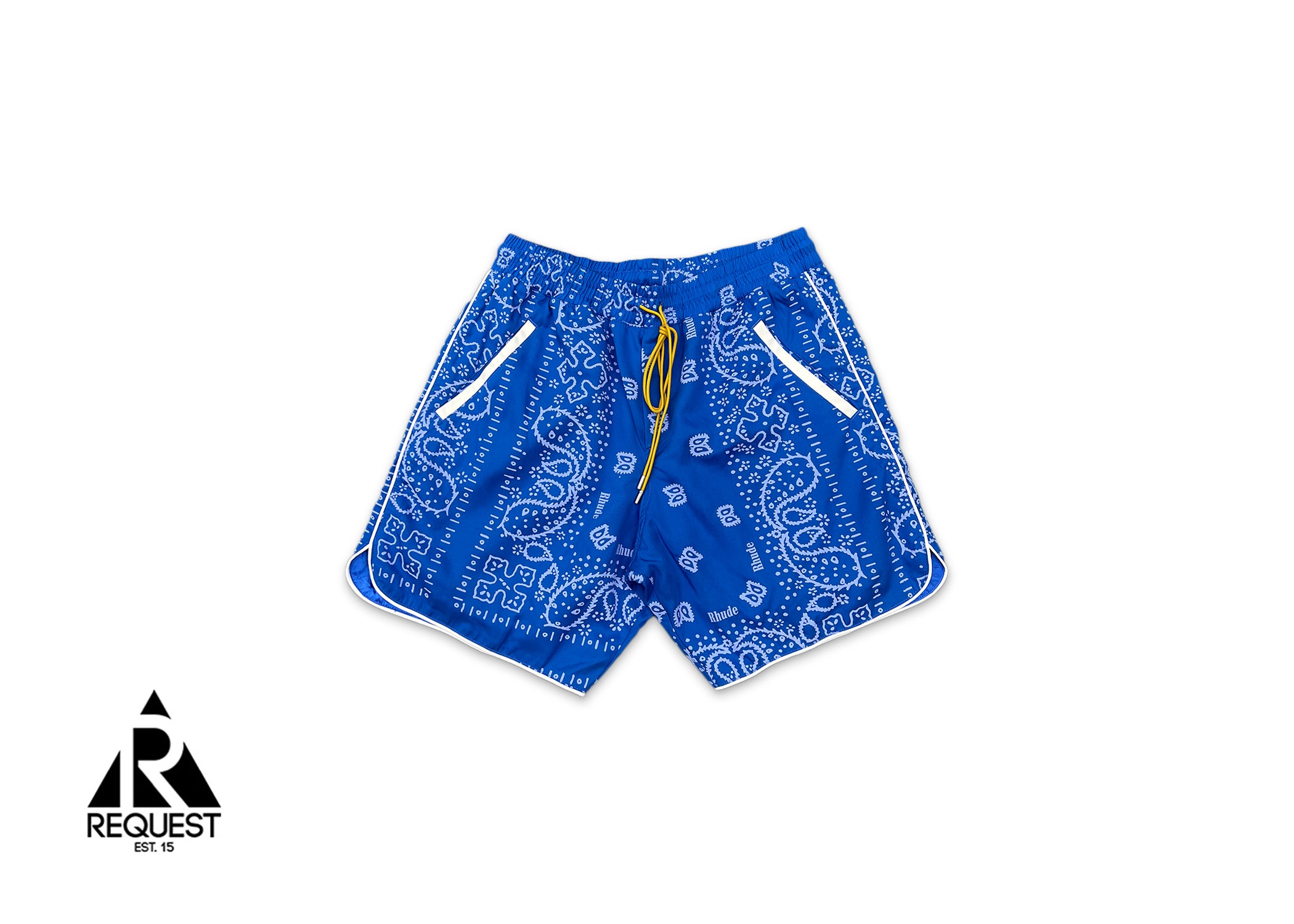 Rhude Bandana Track Short "Blue Creme"