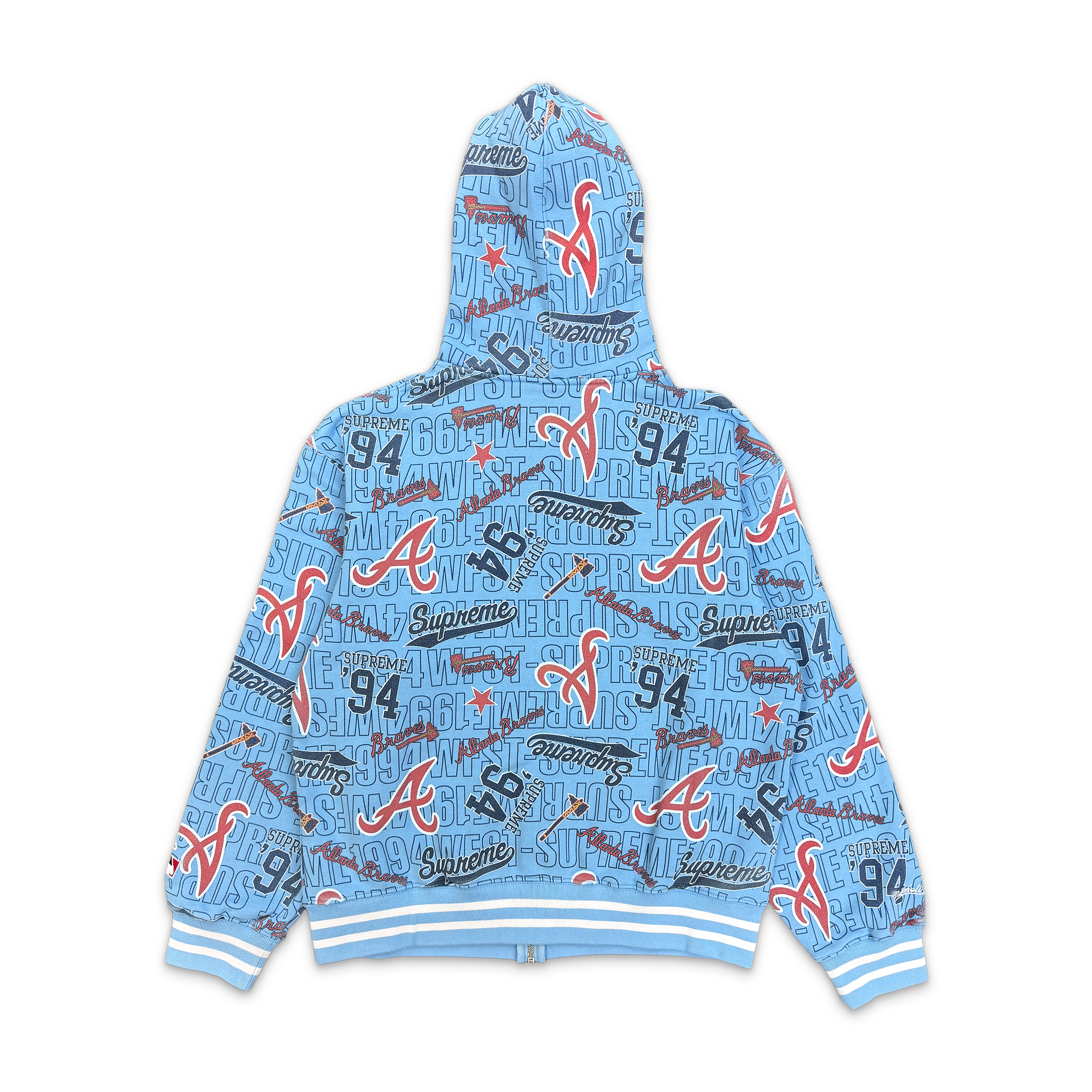 x Mitchell & Ness Teams Zip Up Braves "Light Blue"