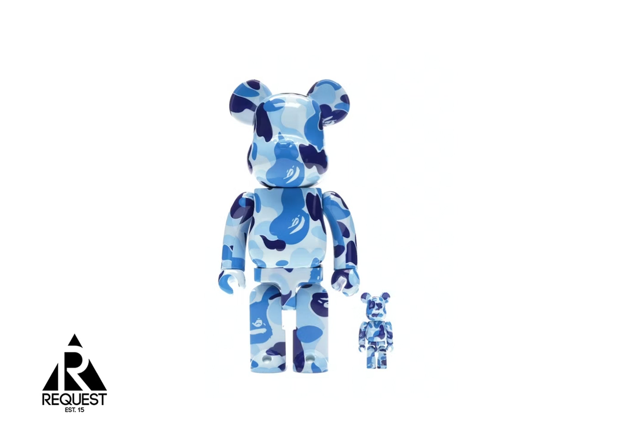 Medicom Be@rbrick x Bape 400% & 100% "Blue ABC Camo"