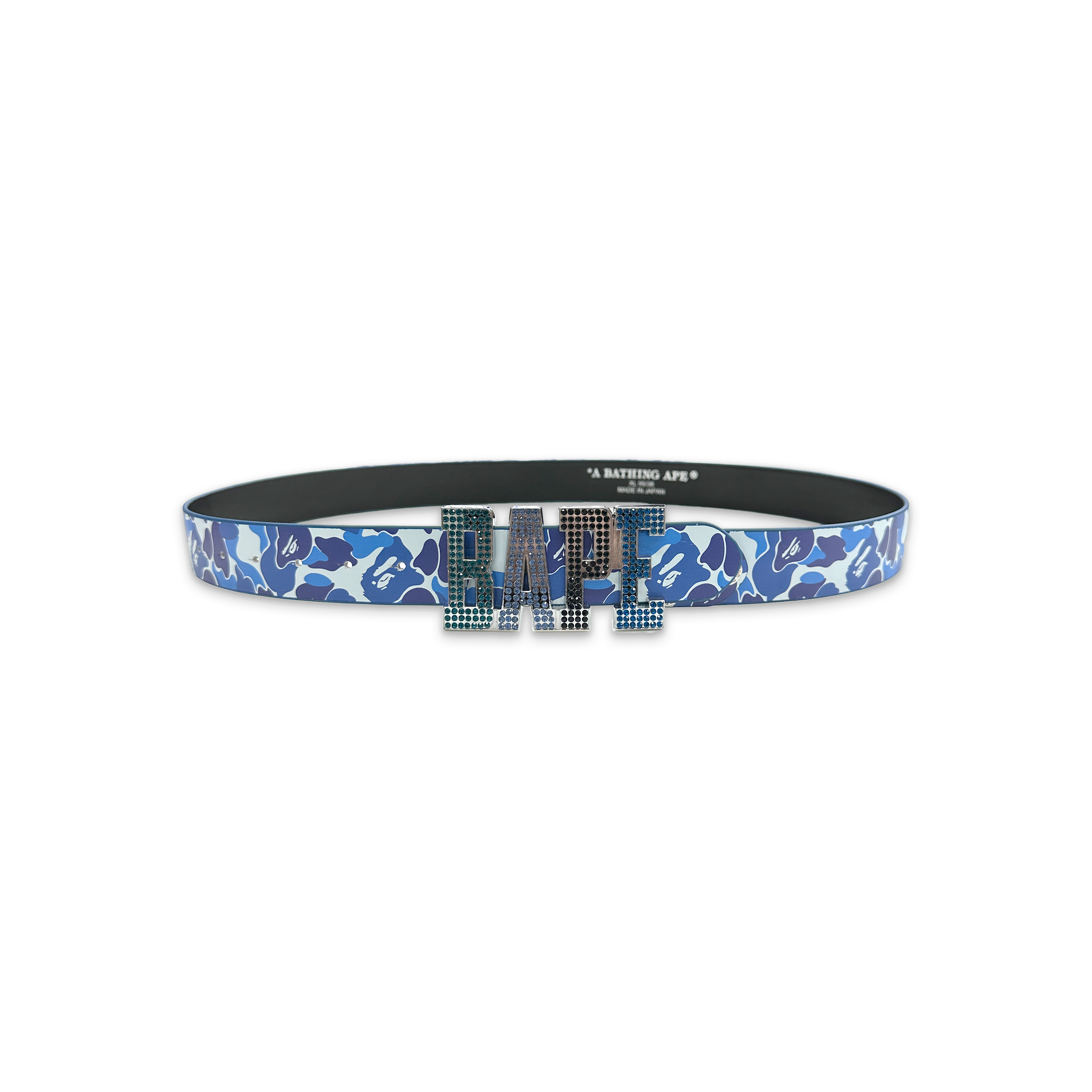 A Bathing Ape (BAPE), ABC Camo Leather Belt "Blue"