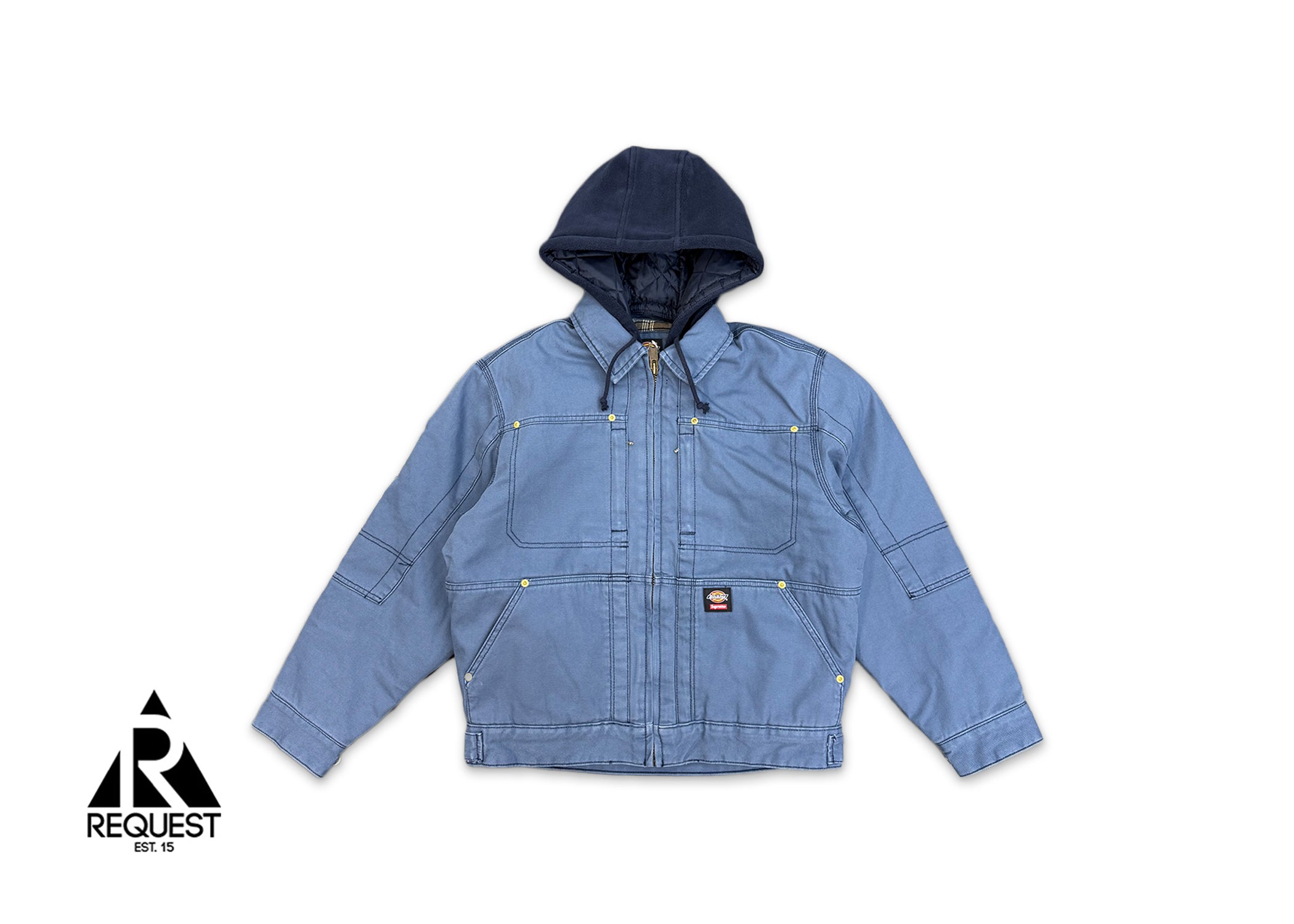 Supreme, x Dickies Hooded Work Jacket "Light Blue"
