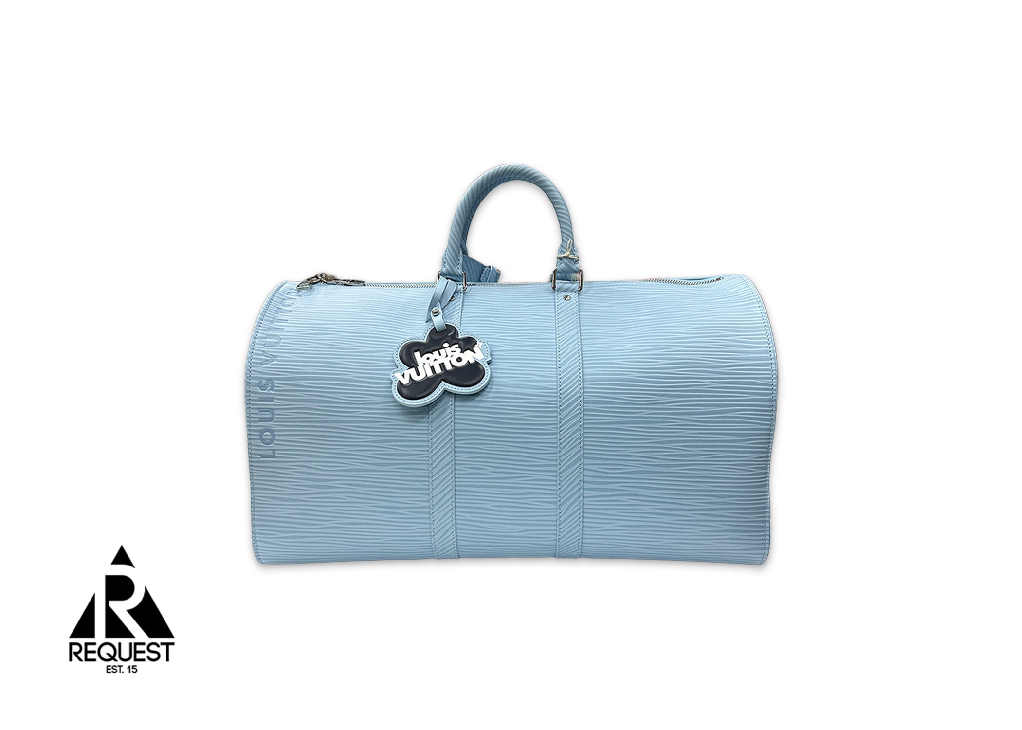 Louis Vuitton, Keepall Bandoulière 50 A05 w/ Charm "Sky Blue"
