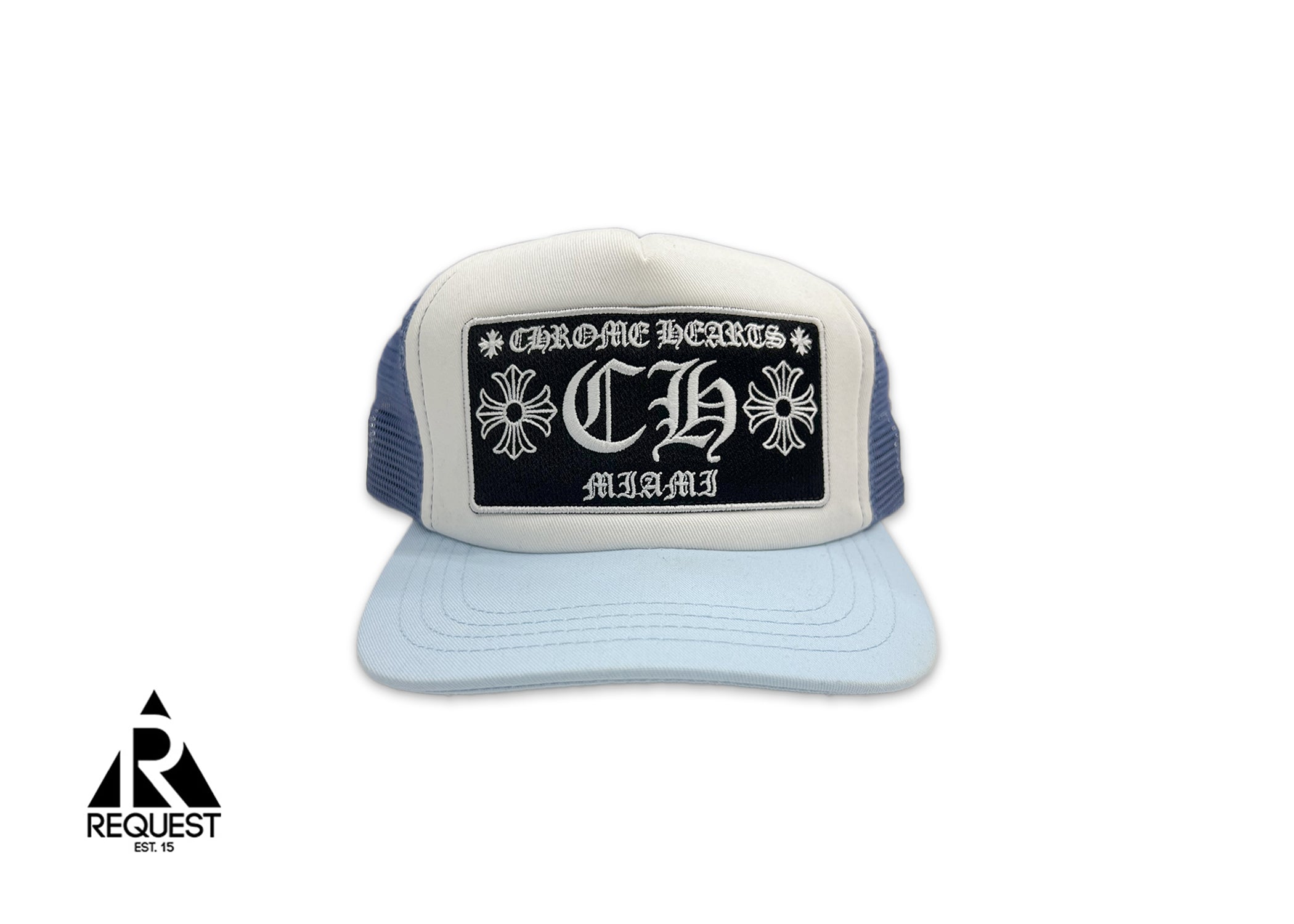 Chrome Hearts, CH Trucker Hat "Miami Exclusive Blue"