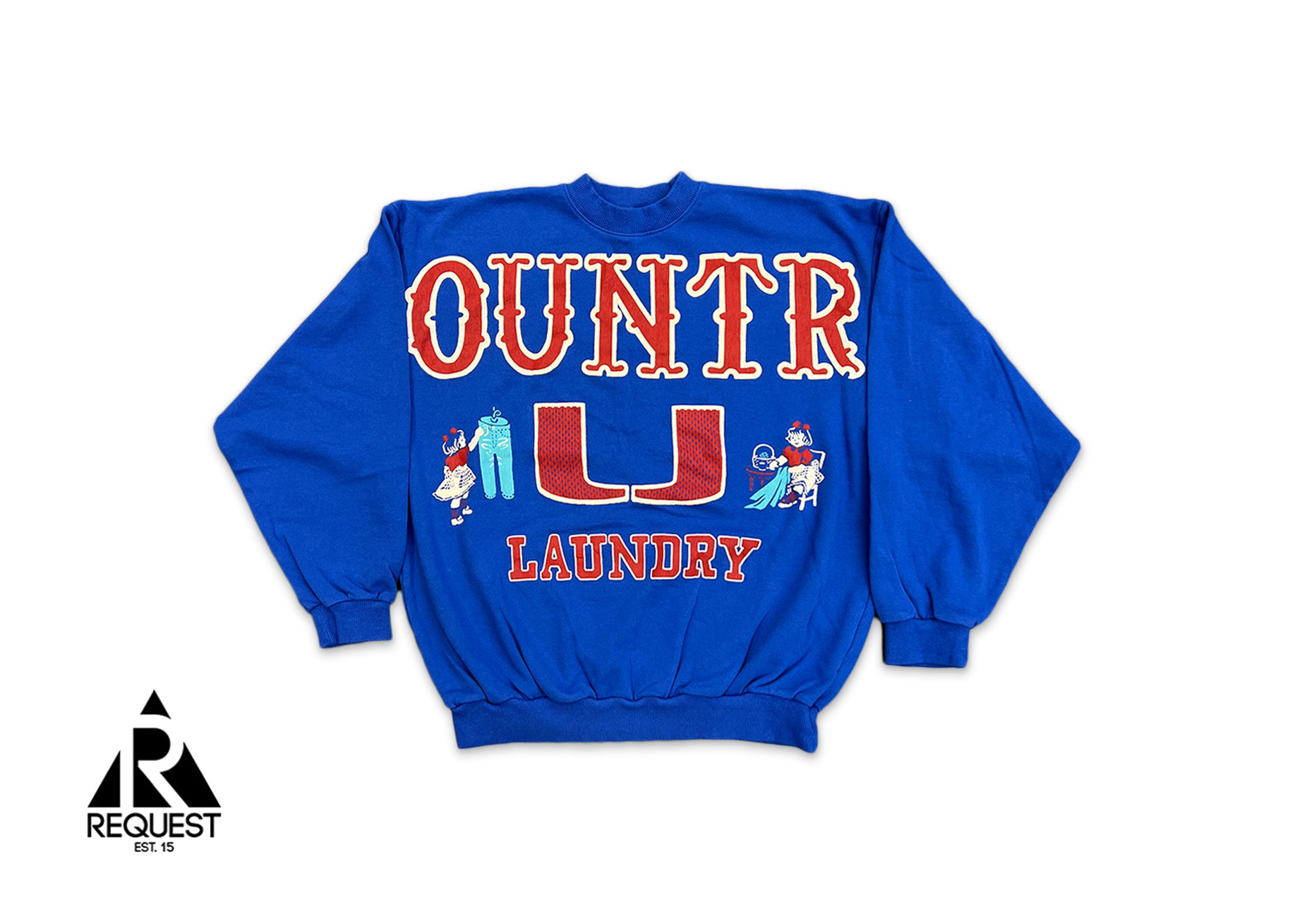 Kapital, Kountry BIG Crewneck Sweatshirt "Blue"