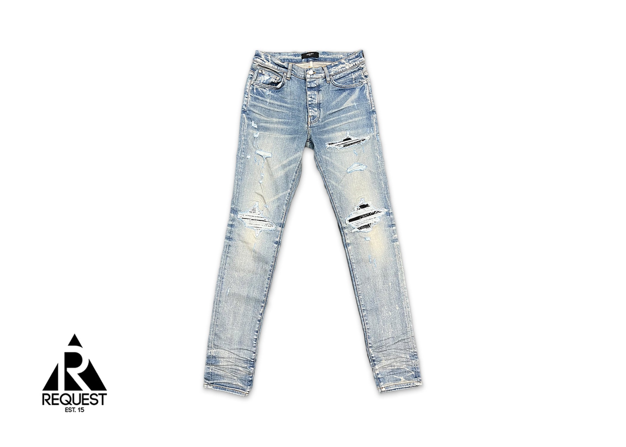 Amiri MX1 Bandana Black Patch Denim "Clay Indigo"