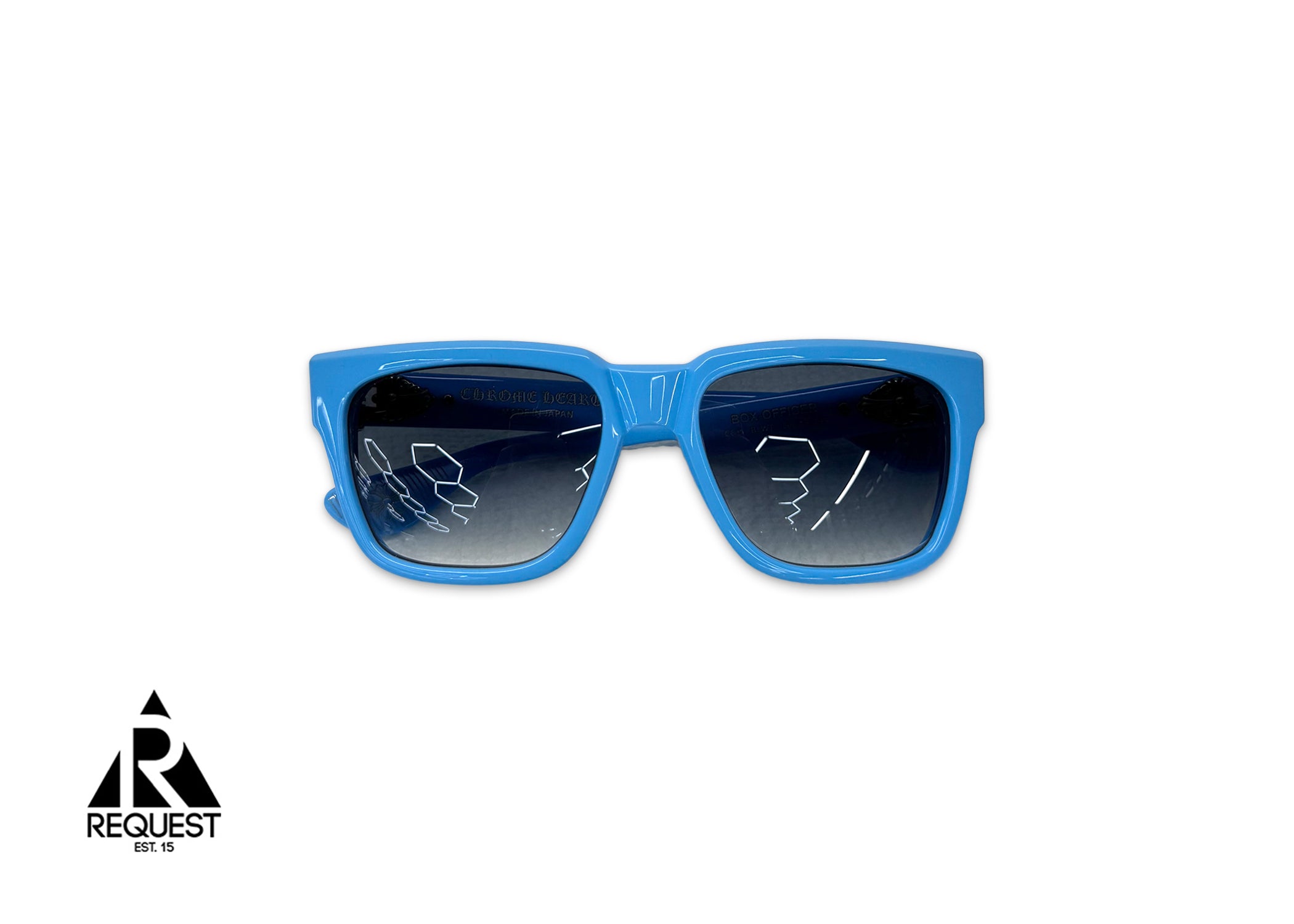 Chrome Hearts, Box Officer Sunglasses "Blue/Silver"