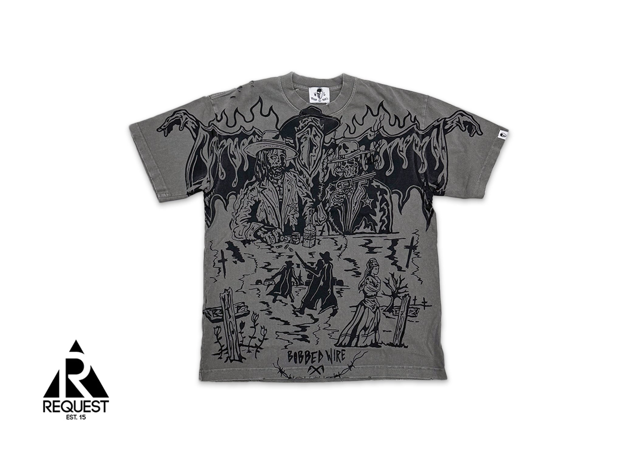 Bobbed Wire Tee "Grey"