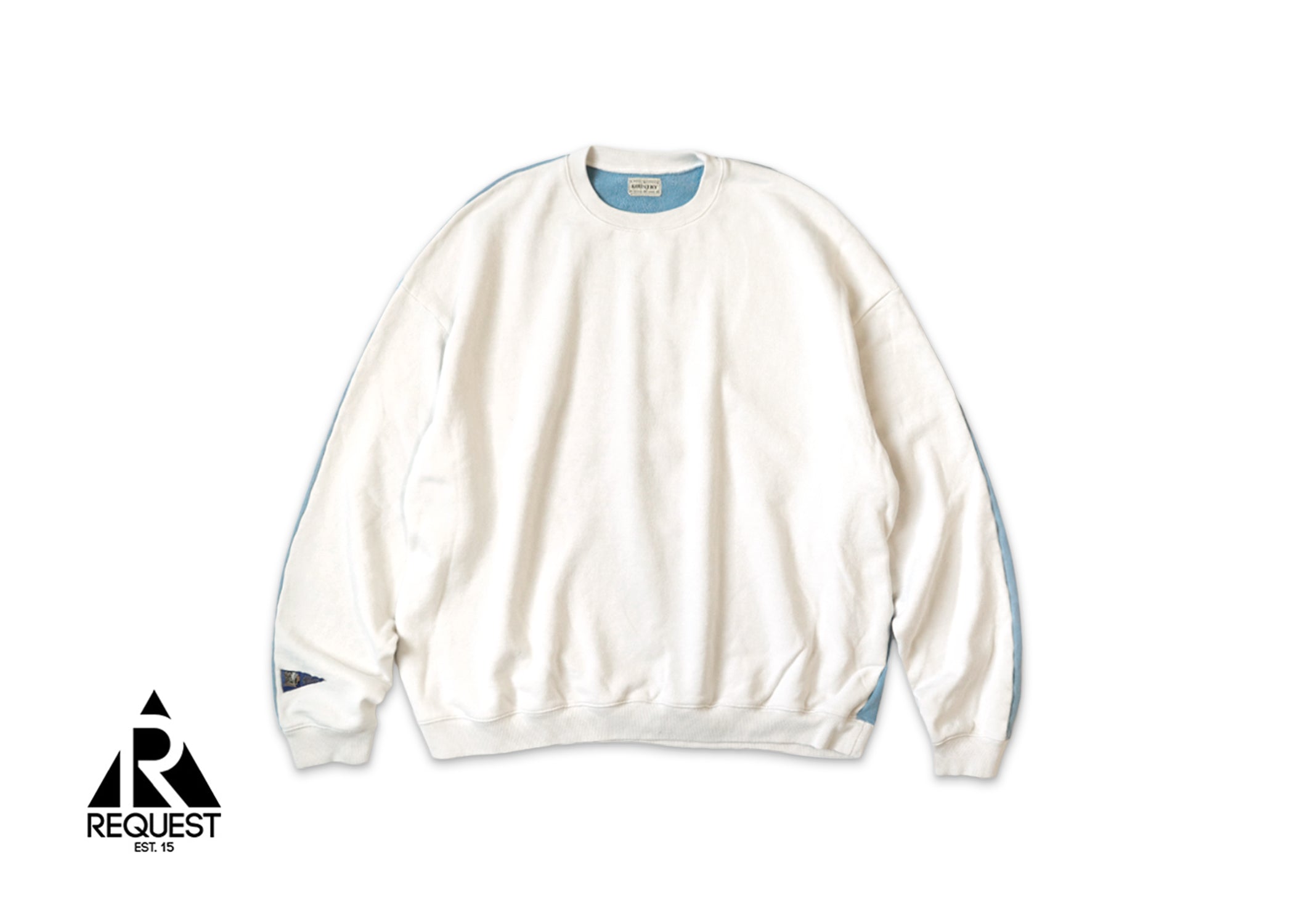Kapital Skeleton Two-Tone Sweatshirt "Bone/Baby Blue"