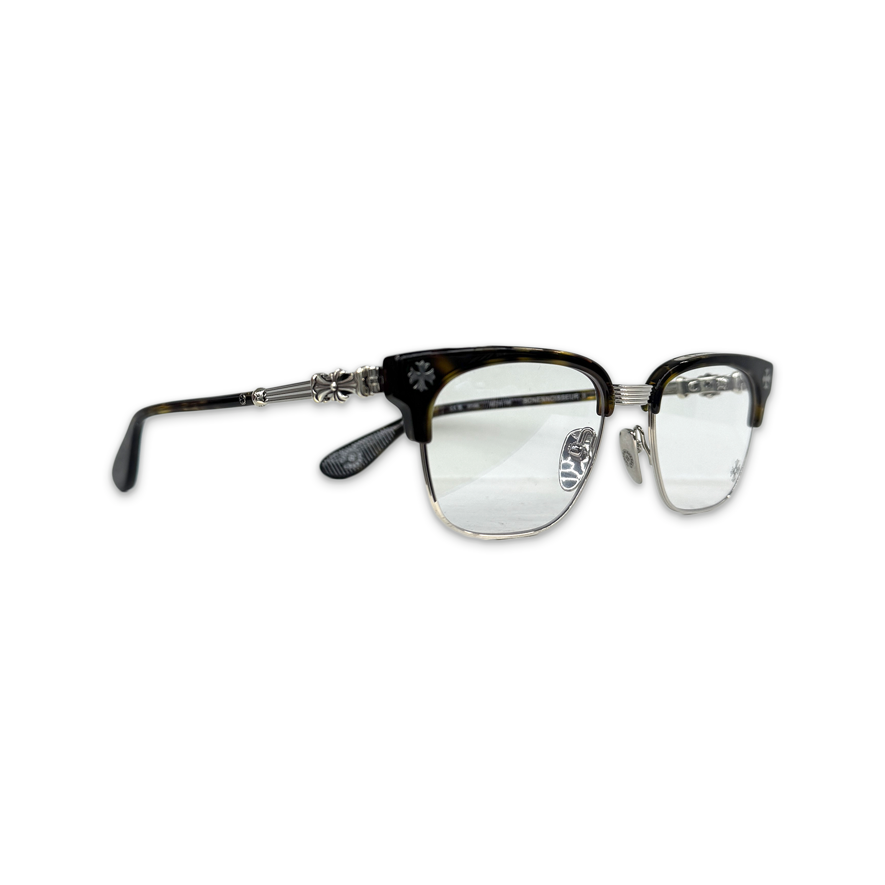 Chrome Hearts, Bonennoisseur II Glasses "Tortoise/Silver"