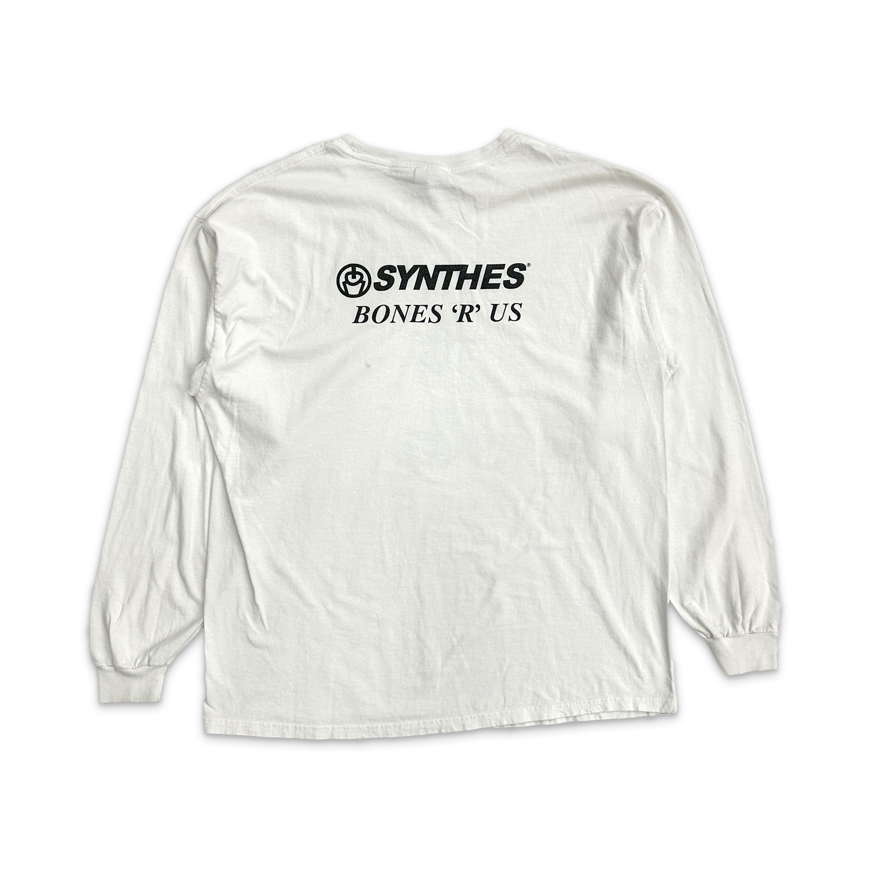 Synthes Bones R Us Vintage Long Sleeve Tee "White"