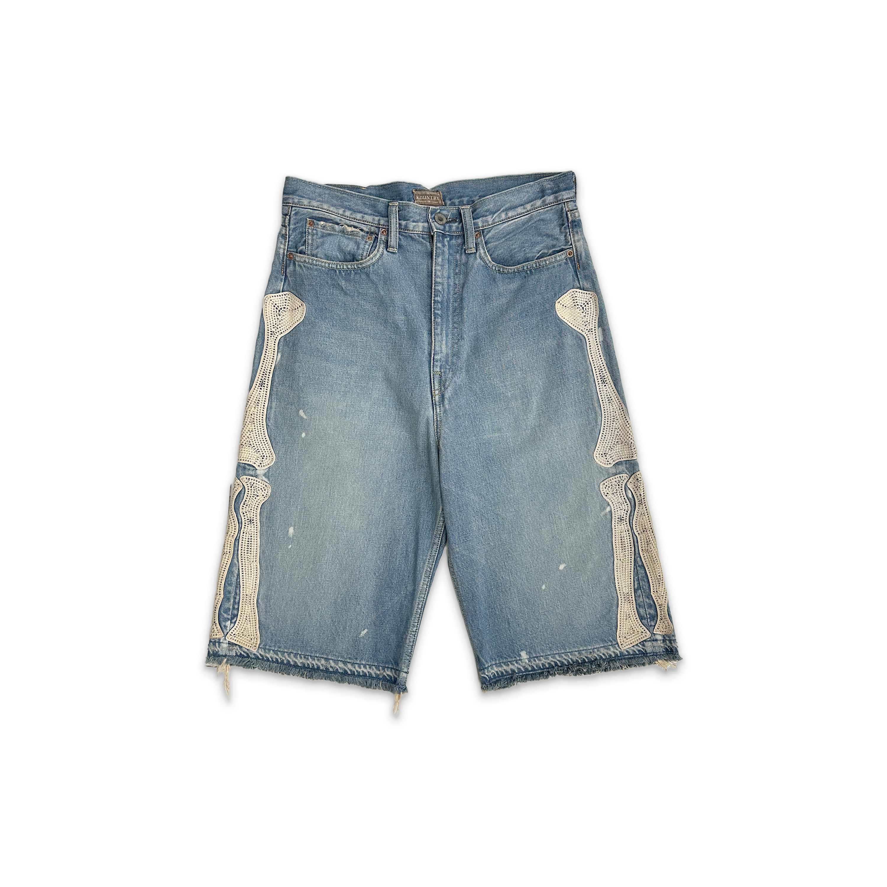 Kapital, Bone 5 Pocket Denim Shorts "Blue"