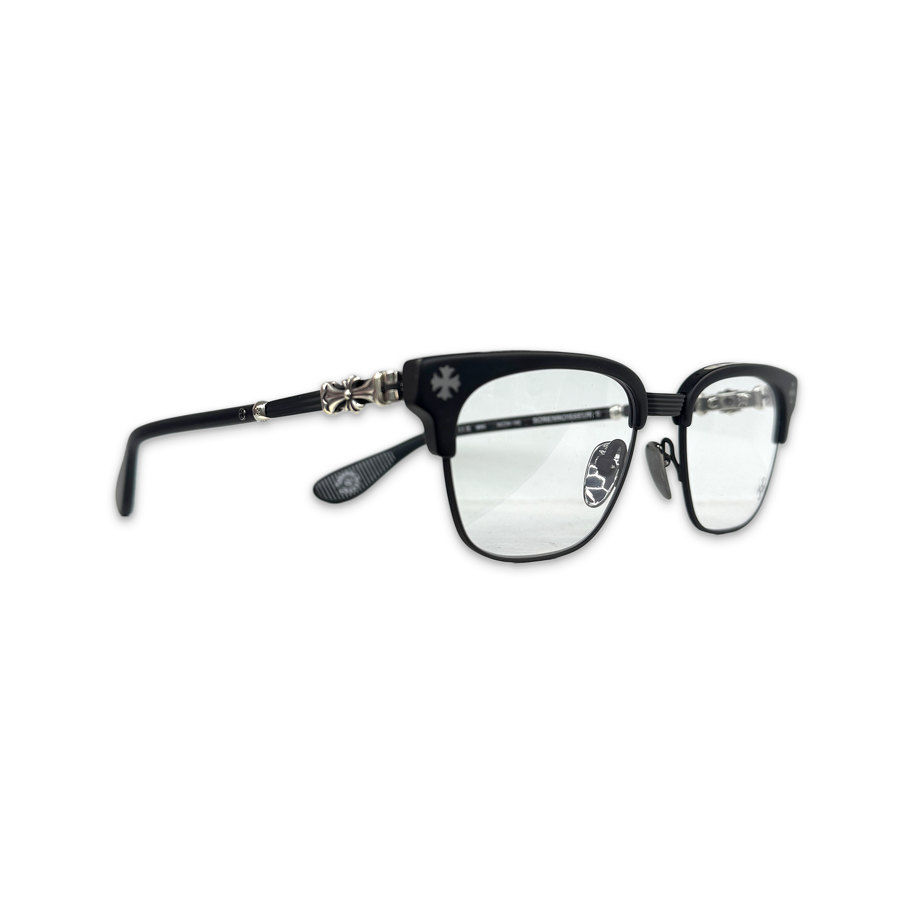 Chrome Hearts, Bonennoisseur II Glasses "Matte Black/Silver"