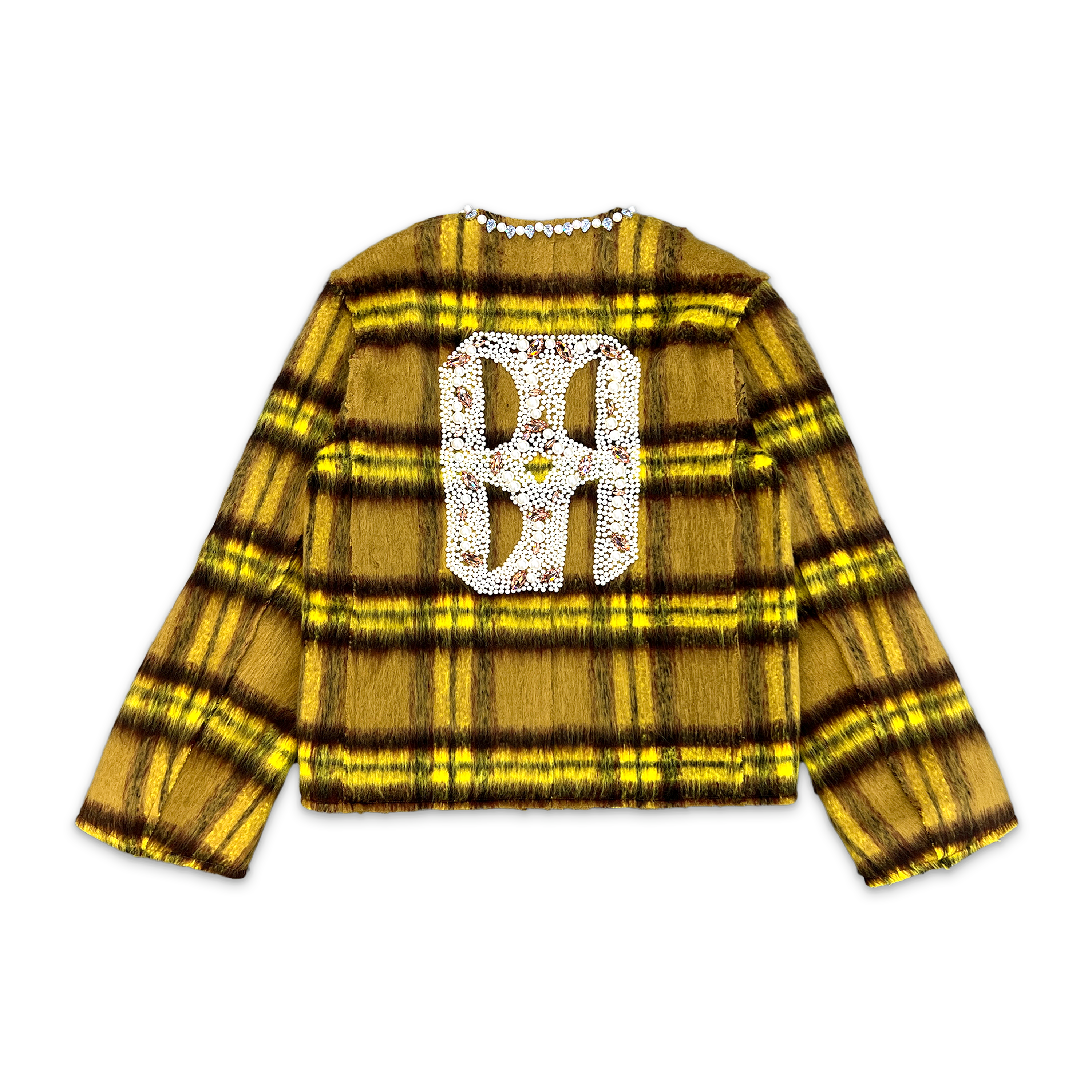 Birth of Royal Child, Rhinestone Mohair Jacket "Yellow"