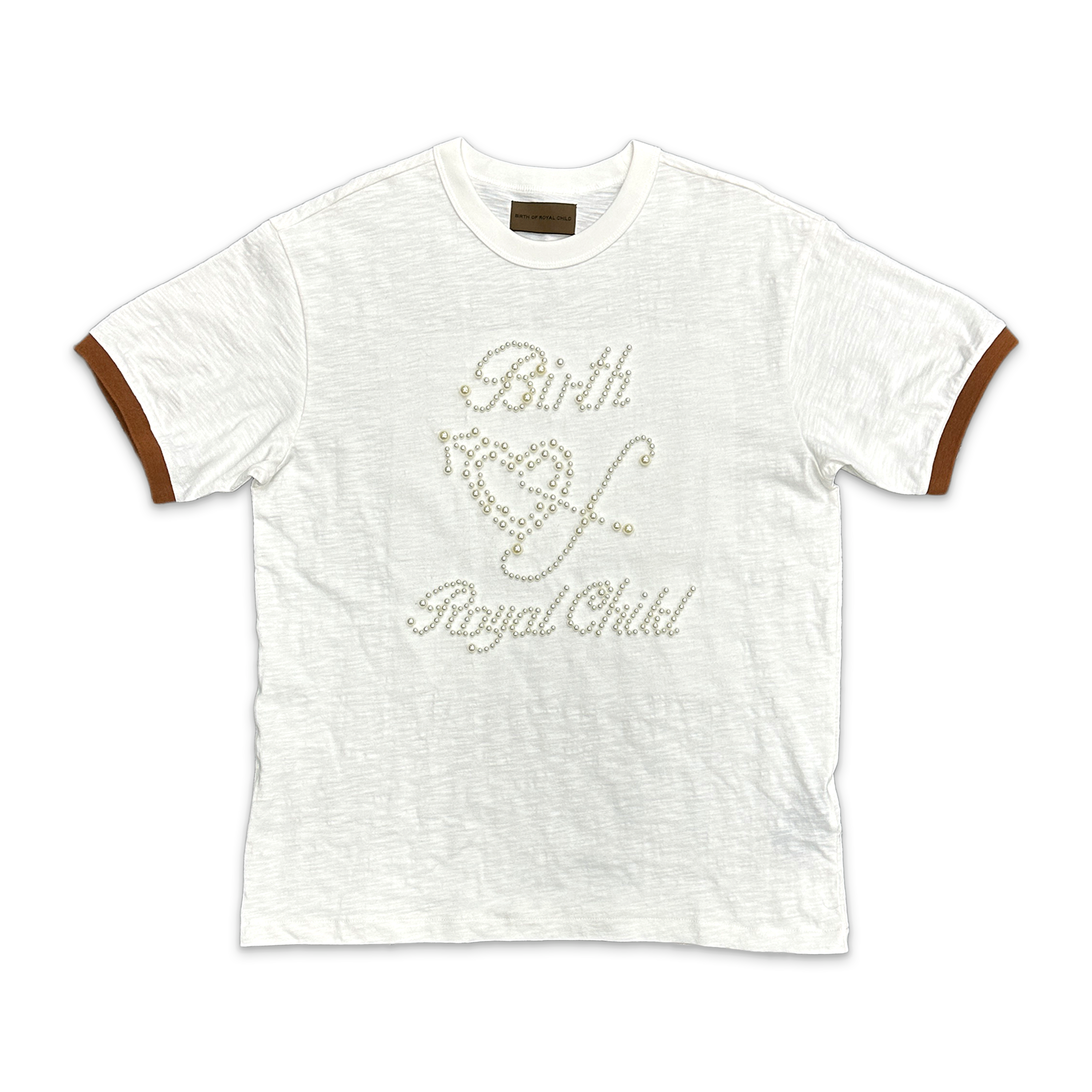 Birth of Royal Child, Pearl Patchwork T-Shirt "White"