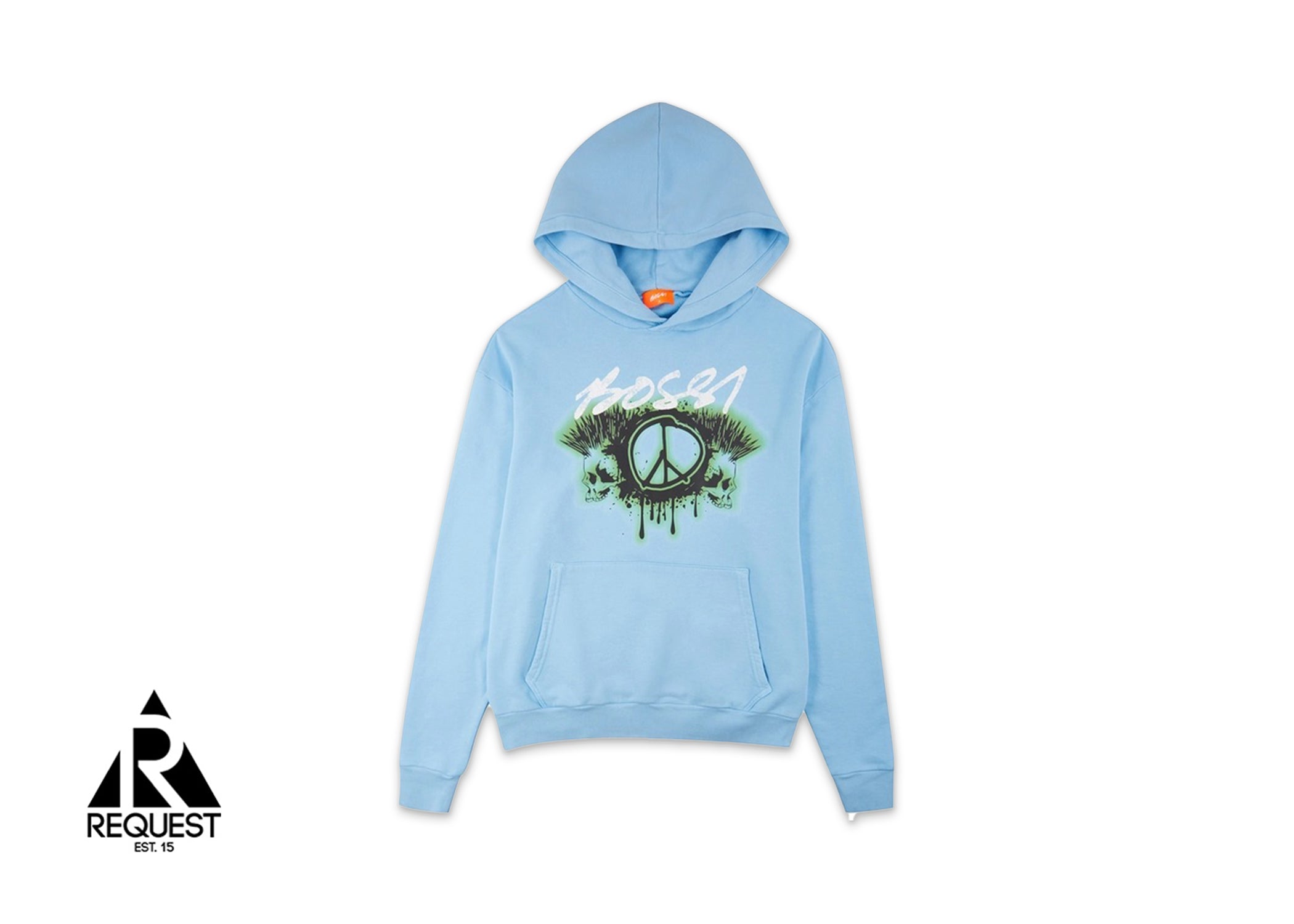 Bossi Peace in Death Hoodie "Light Blue"