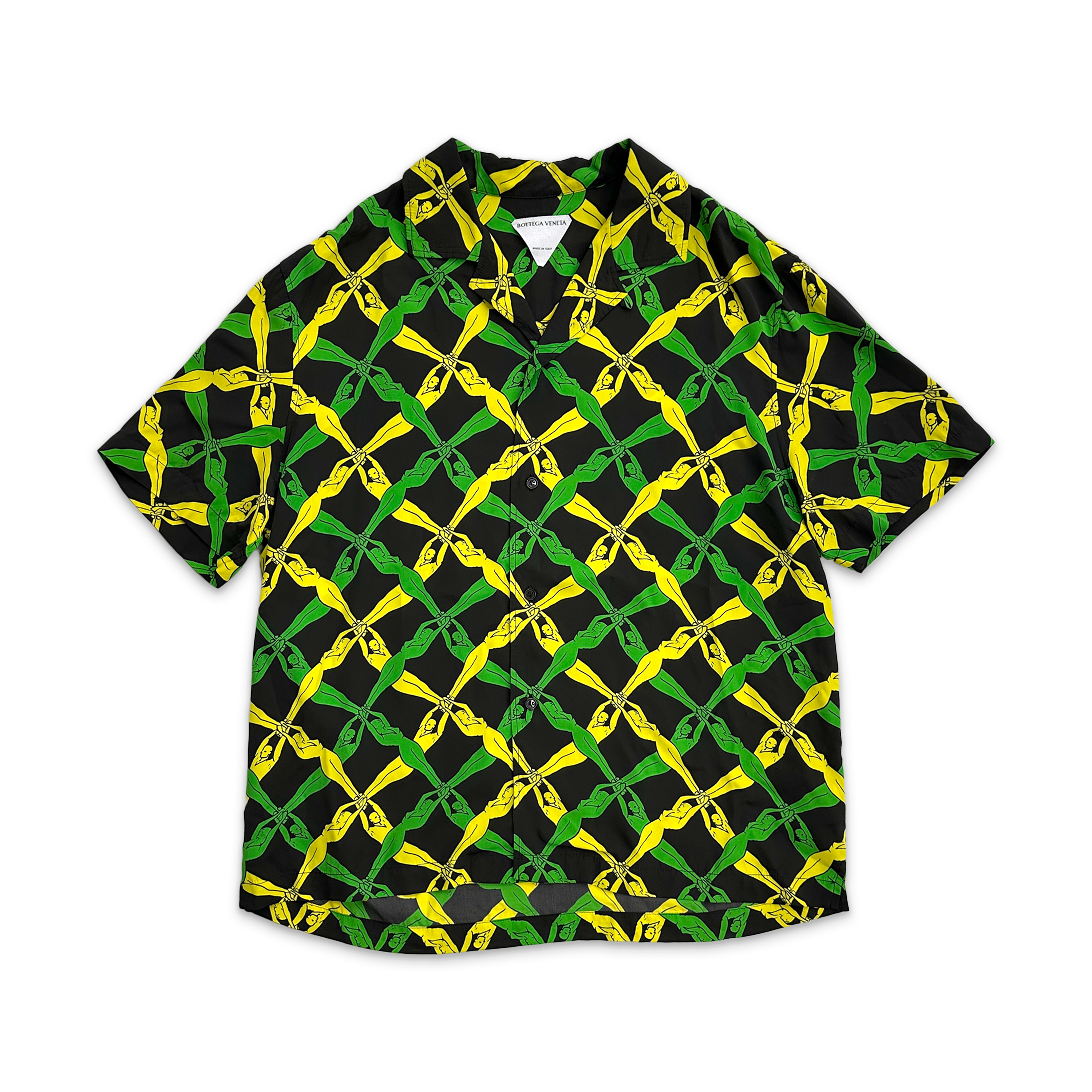 Olympic Diver Button Up "Black Green Yellow"