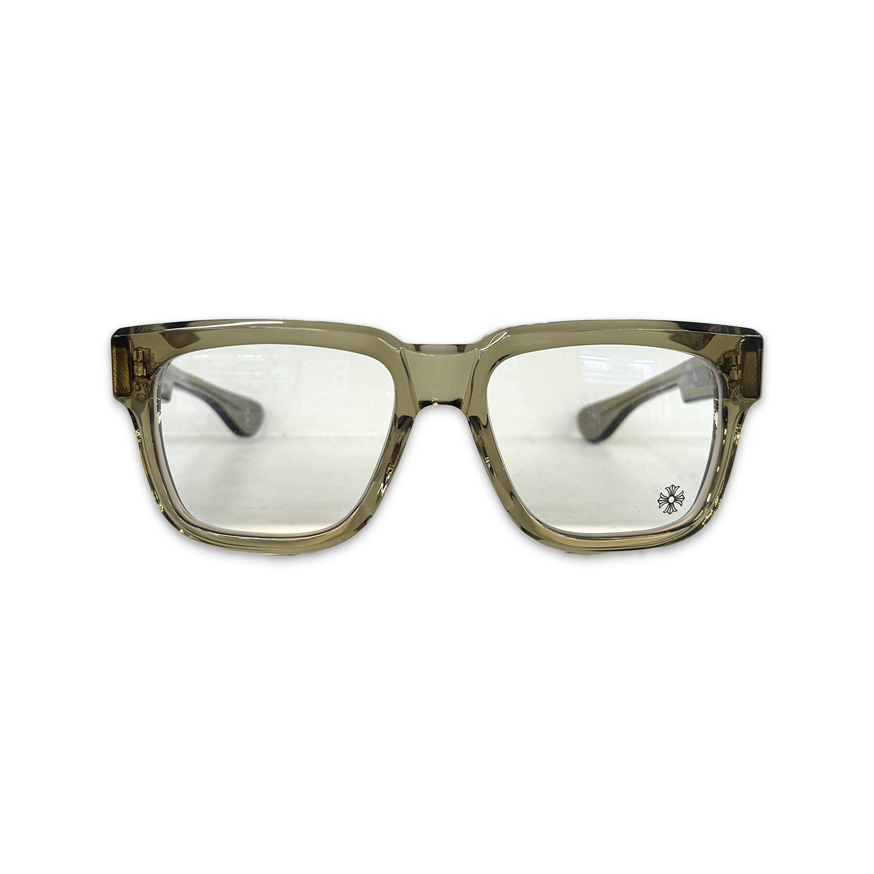 Chrome Hearts, Box Officer Glasses "Transparent Brown/Silver"